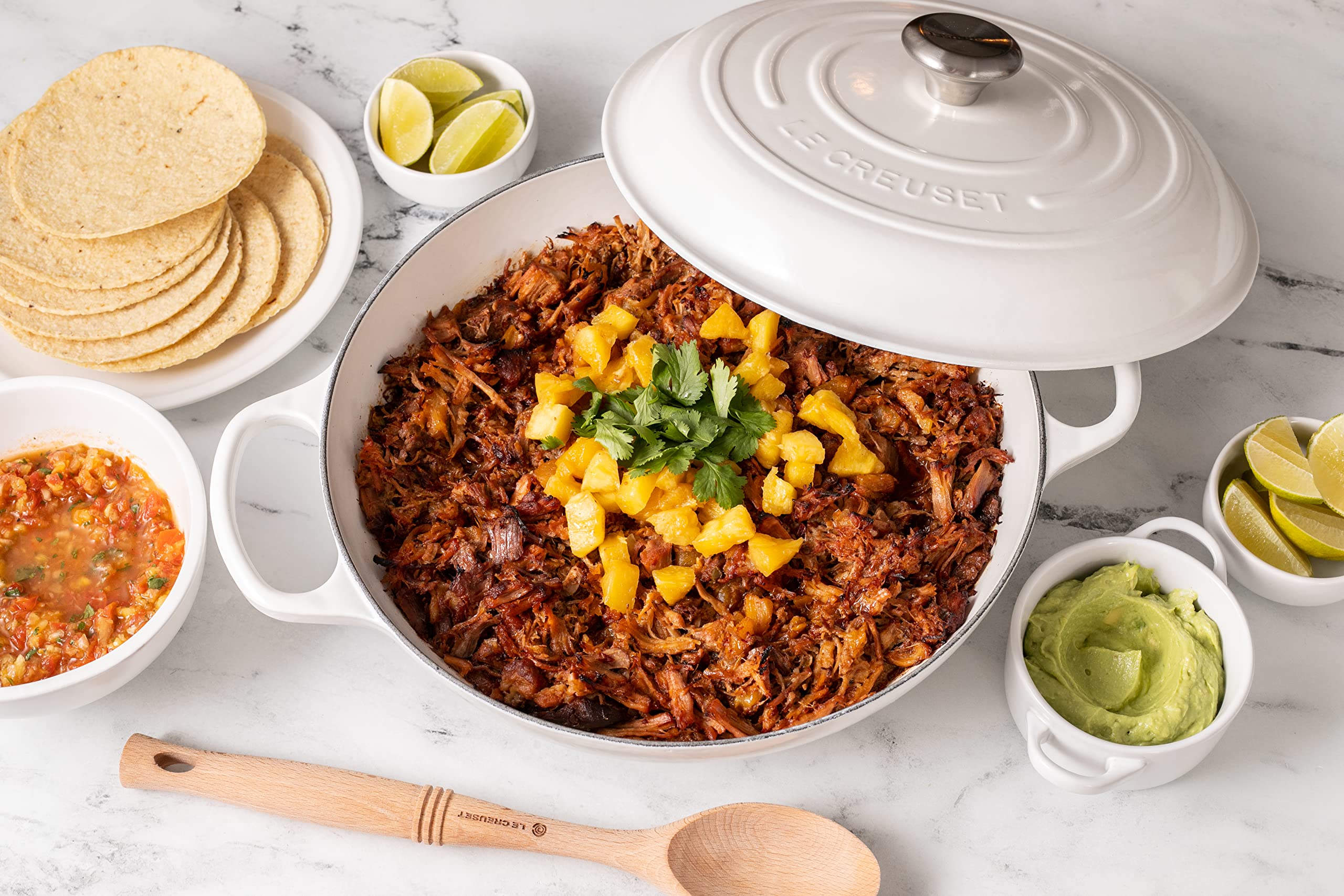 Le Creuset Enameled Cast Iron Signature Braiser, 5 Qt. , White