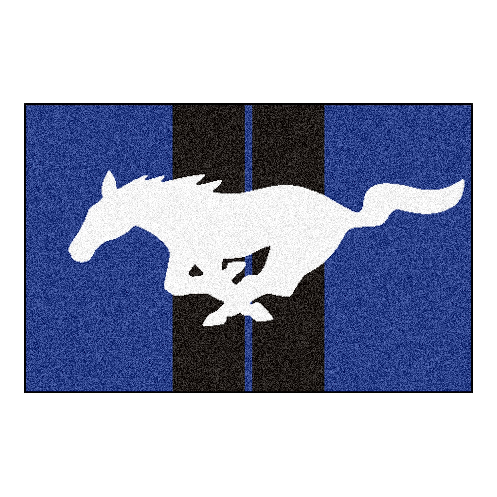 FANMATS - 16665 NASCAR Ford - Mustang Horse Starter Rug, 19 x 30/Small, Blue