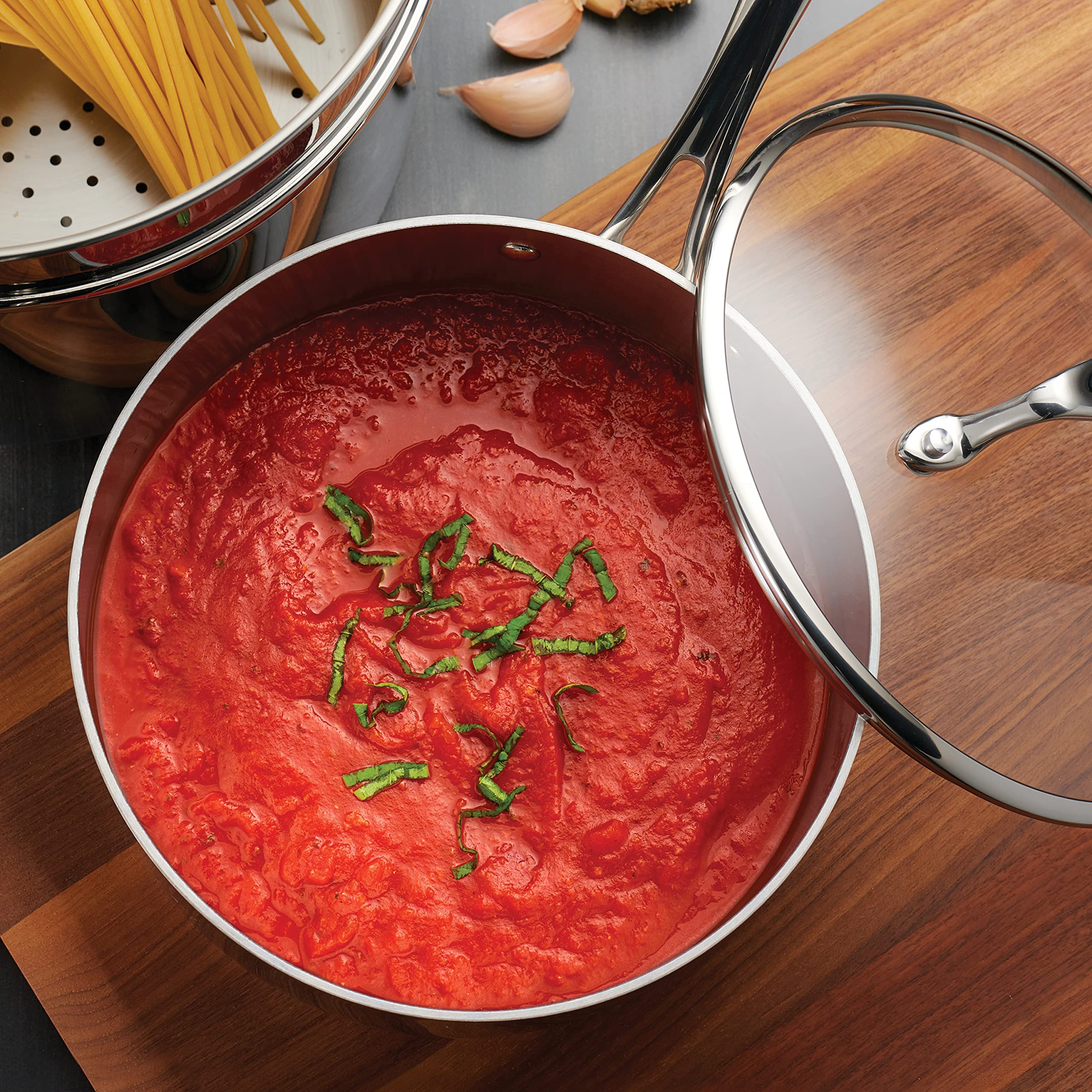 Tramontina Covered Sauce Pan Tri-Ply Clad (3 Qt), 80116/035Ds
