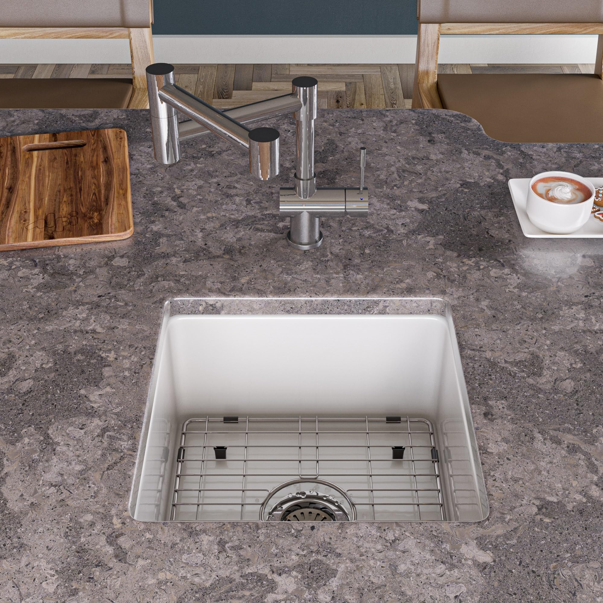Alfi Brand Abf1818S-Gm Kitchen Sink, Grey Matte