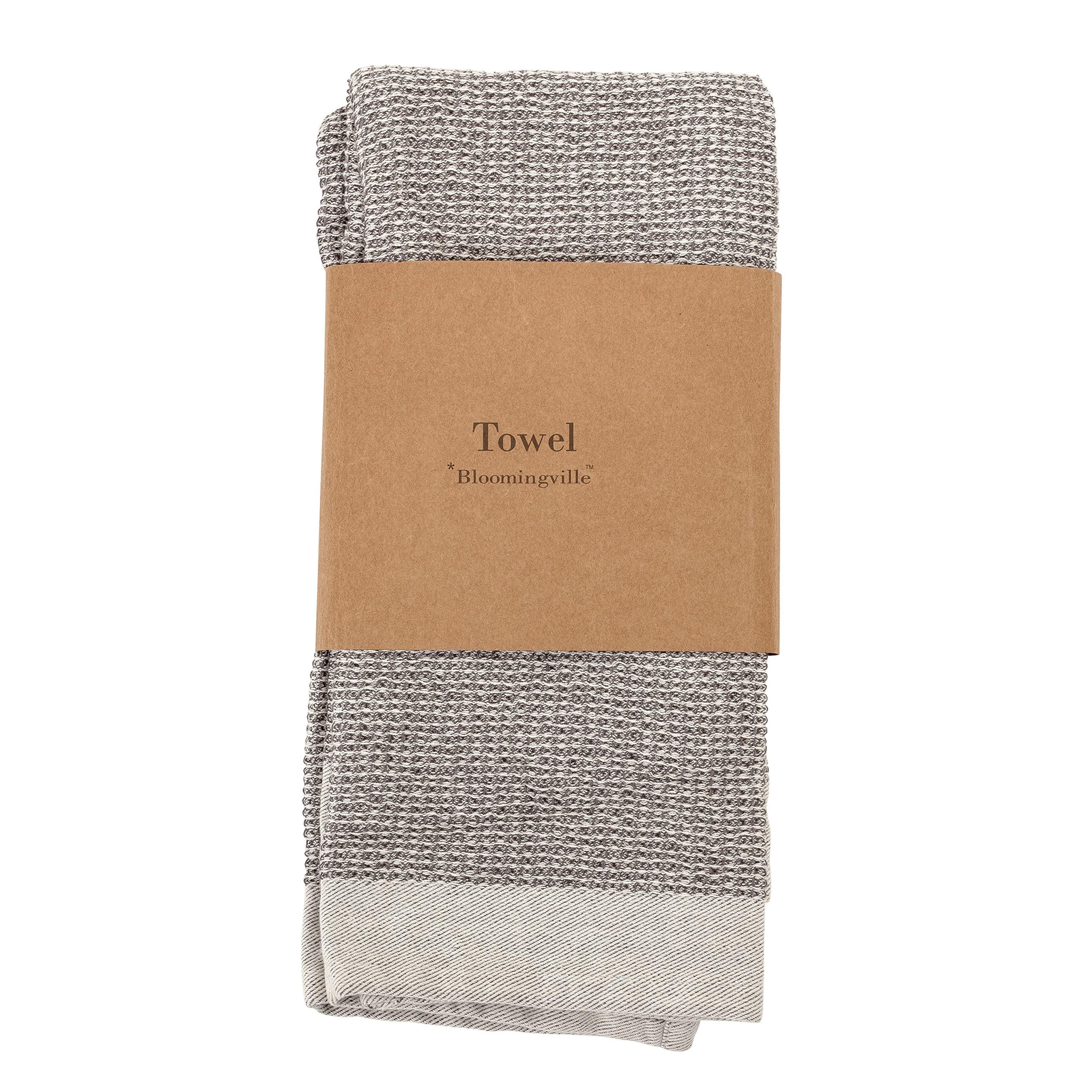 Bloomingville Cotton Waffle Weave Tea Towels (Set Of 2), Grey, 2 Count