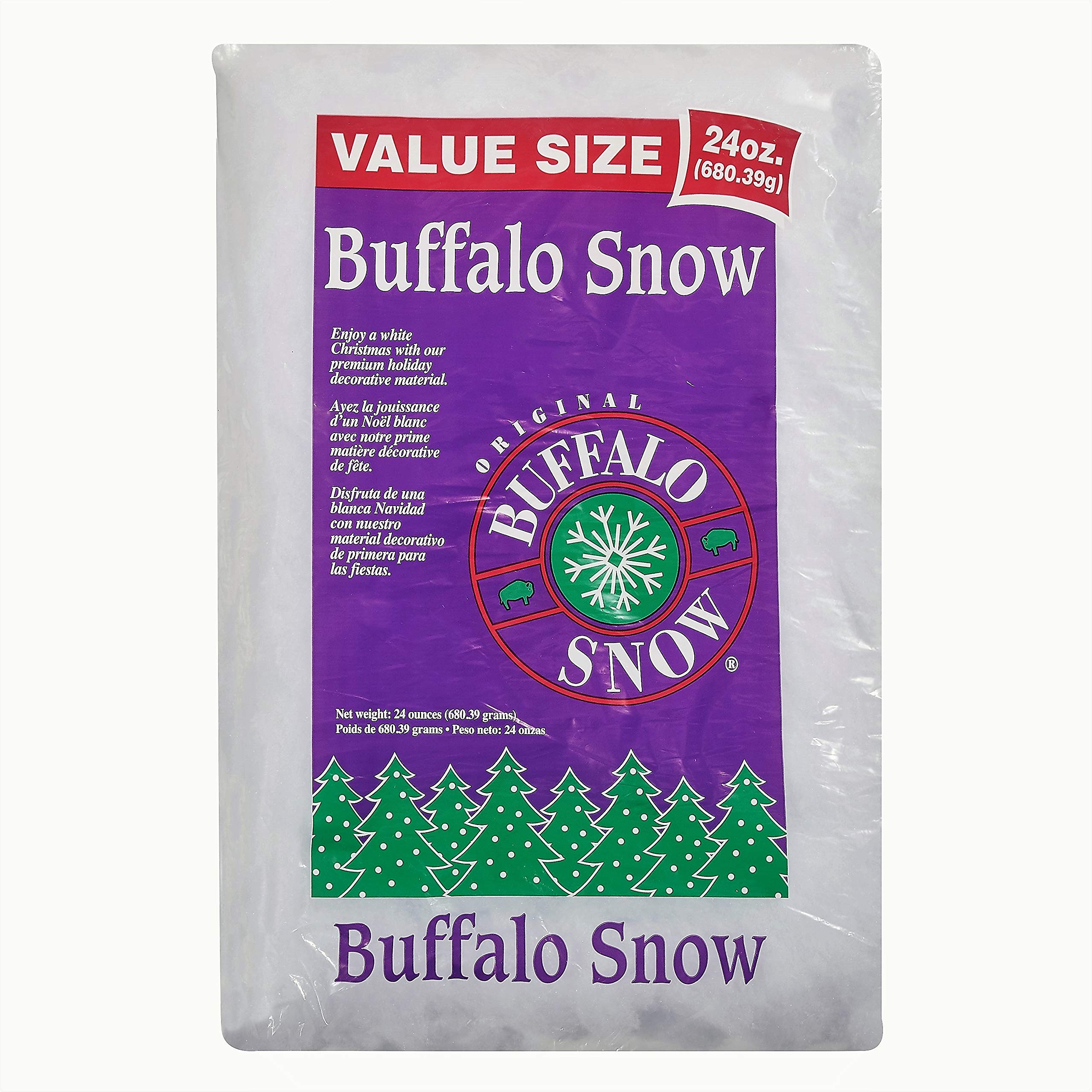 Buffalo Snow Fluff Christmas Decoration Polyester 1 pk