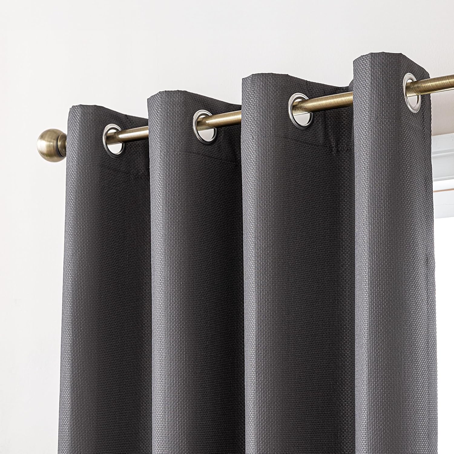 Printed Modern Farmhouse Blackout Curtains for living Room - Dark Gray