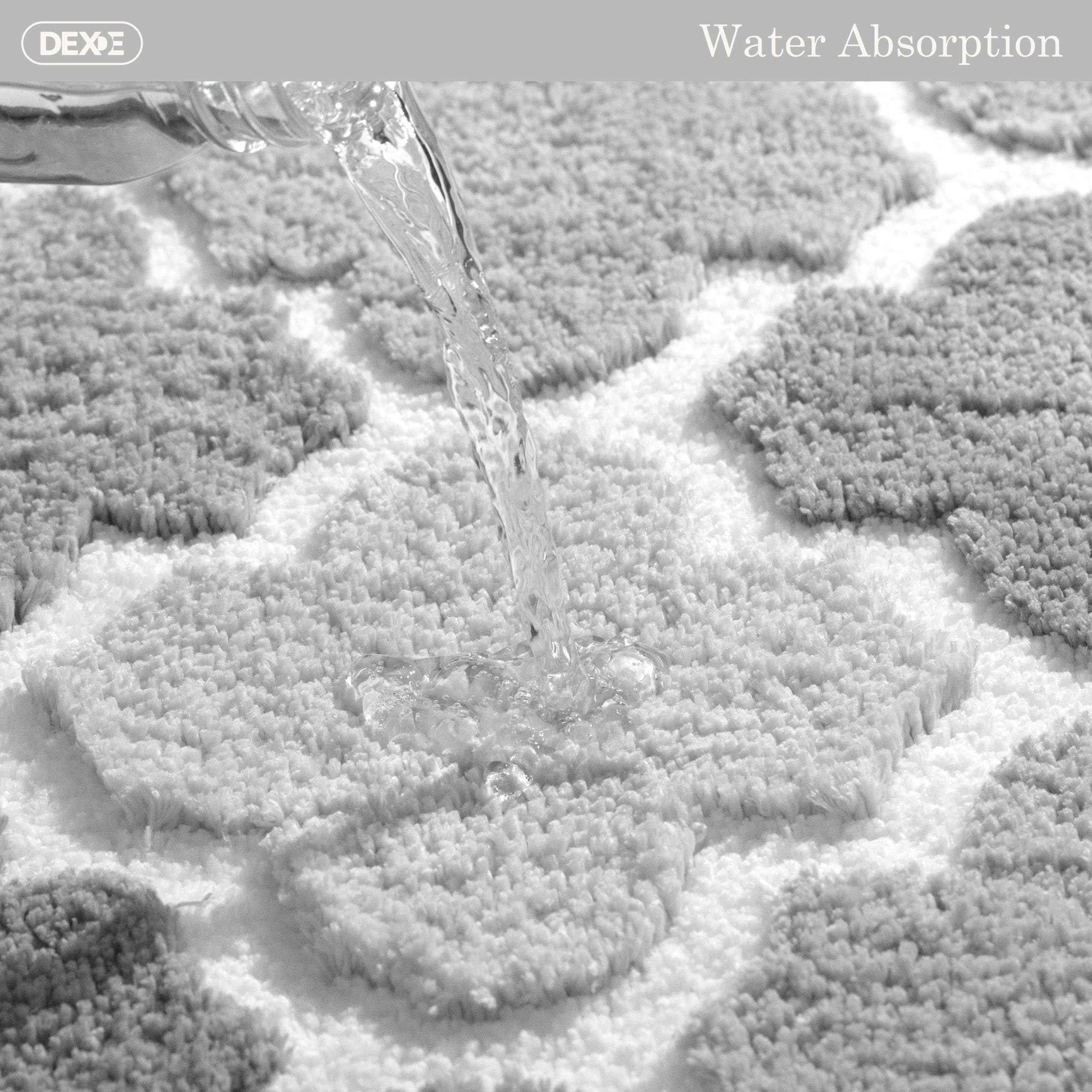 Dexde Gray Bathroom Rugs Non-Slip,Small Bath Rugs Fuzzy Extra Absorbent Plush Shaggy Bath Mats, Machine Wash Dry Soft Bath Carpe