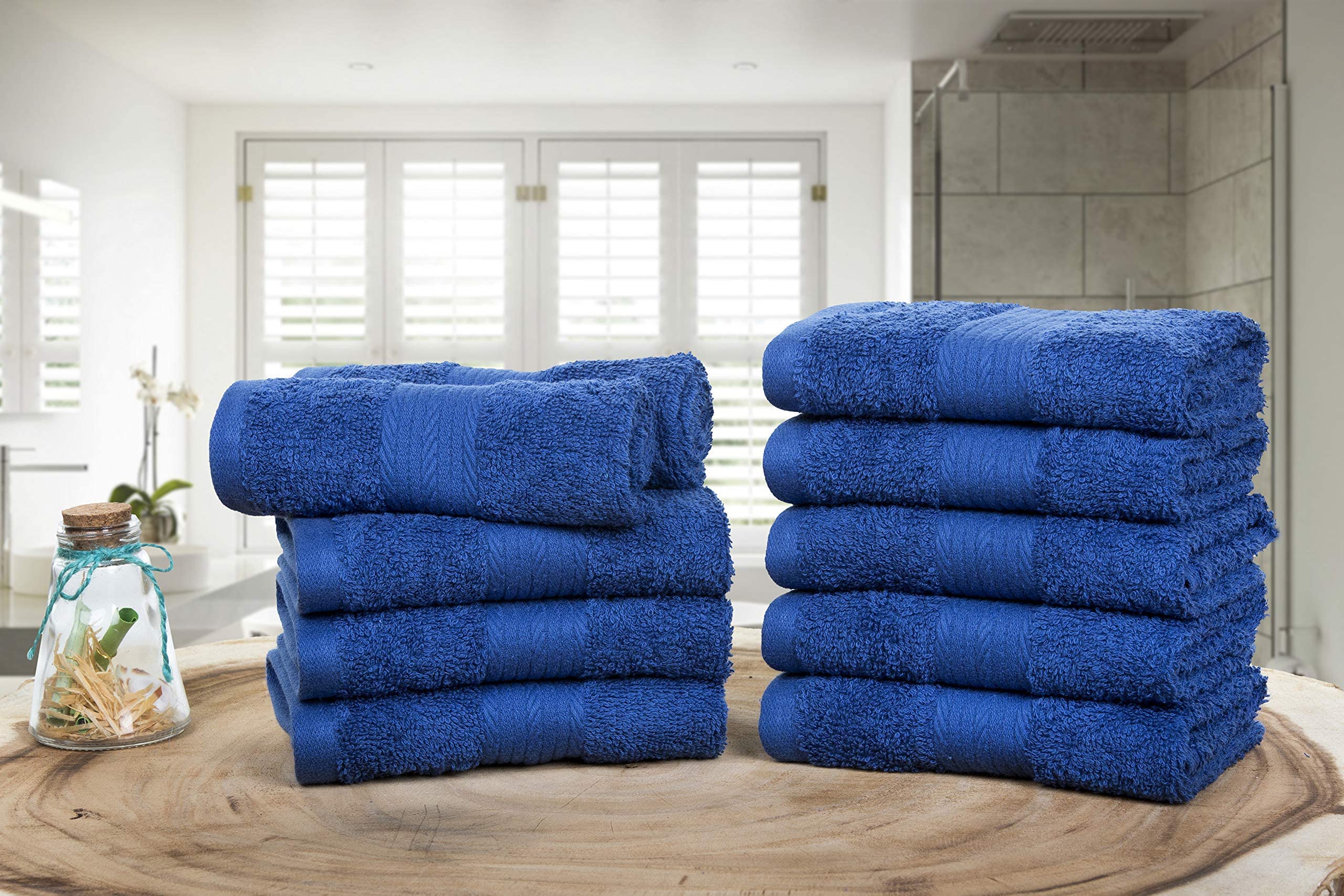 Ample Decor Wash Cloths Pack Of 10 12 X 12 Inch 100% Cotton 600 Gsm, Soft Absorbent And Reusable Fingertip Towels, Oeko Tex Cert