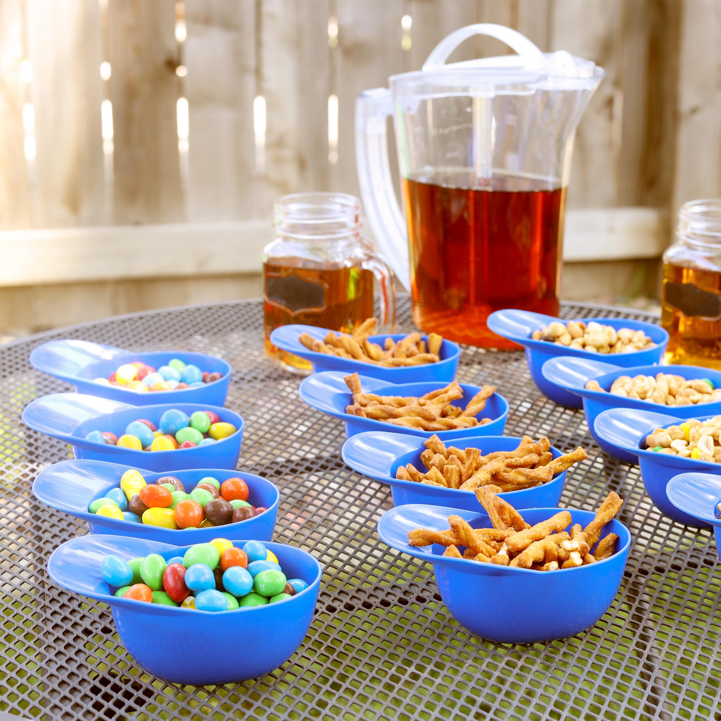 Lot45 Mini Baseball Helmet Ice Cream Snack Bowls - 12Pc 8Oz Blue Baseball Snacks Mini Dessert Cups For Party And Games