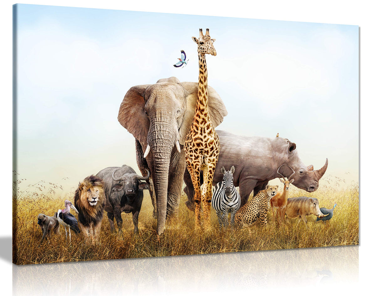 Panther Print, Canvas Wall Art, Framed Pictures For Bedroom Walls, Safari Animals, Print For Special Occasions (61X41)