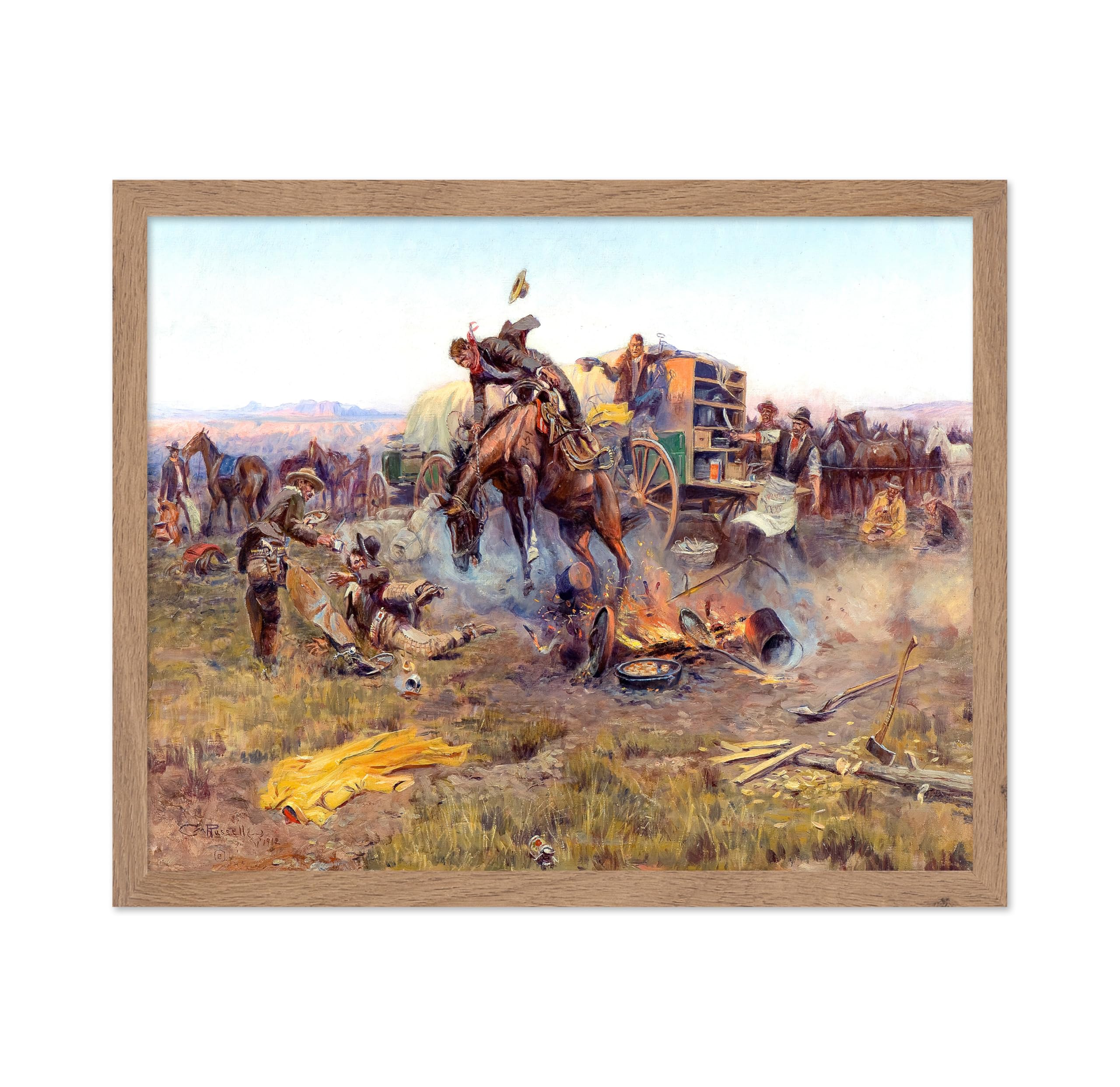 Poster Master Vintage Camp Cooks Troubles Painting Poster - Retro Bronc to Breakfast Print - Western Art - Cowboy Art - Gift fo