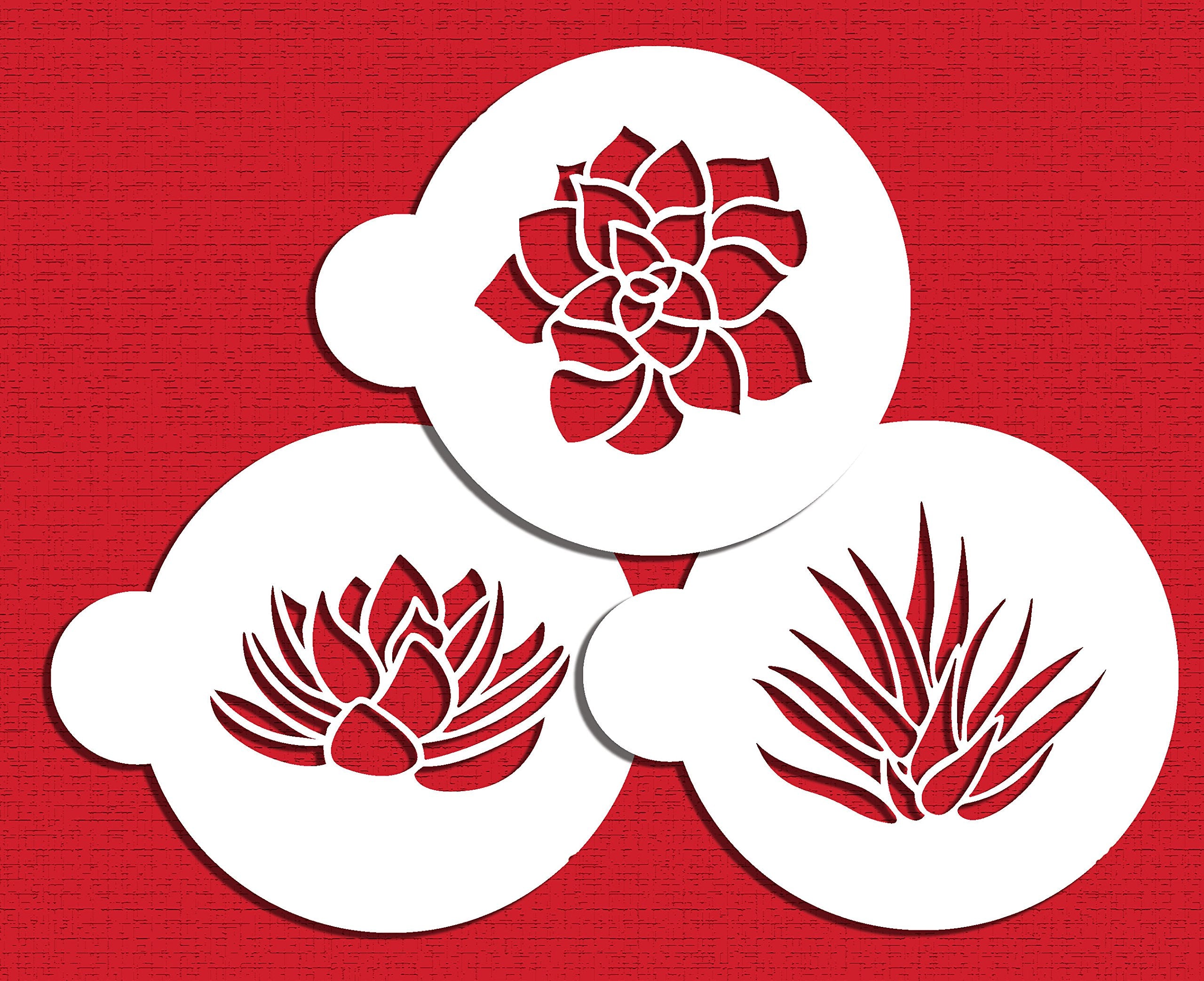 Succulent Plants Cookie Stencil Set C998 By Designer Stencils
