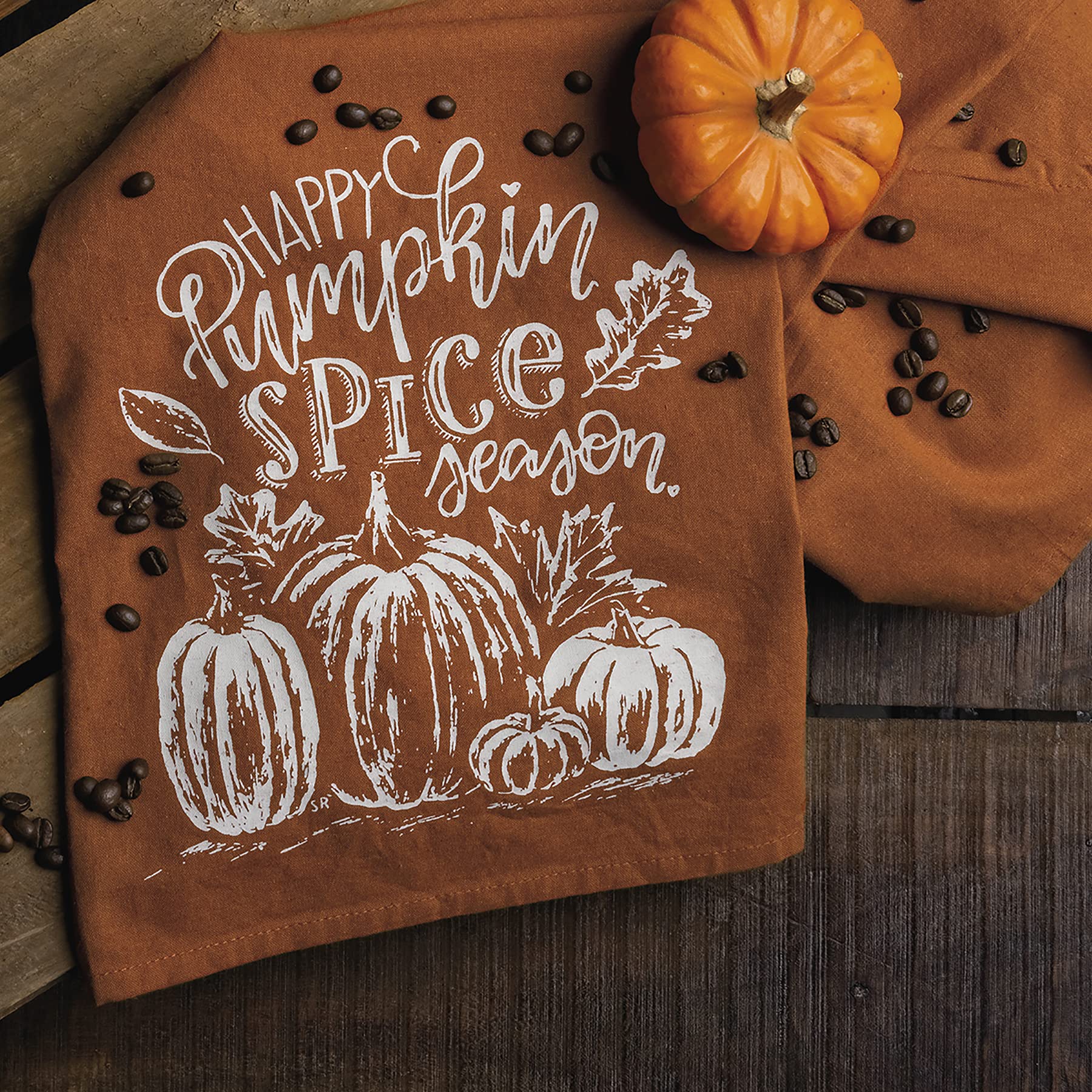 Primitives By Kathy Happy Pumpkin Spice Season Home D  Cor Kitchen Towel