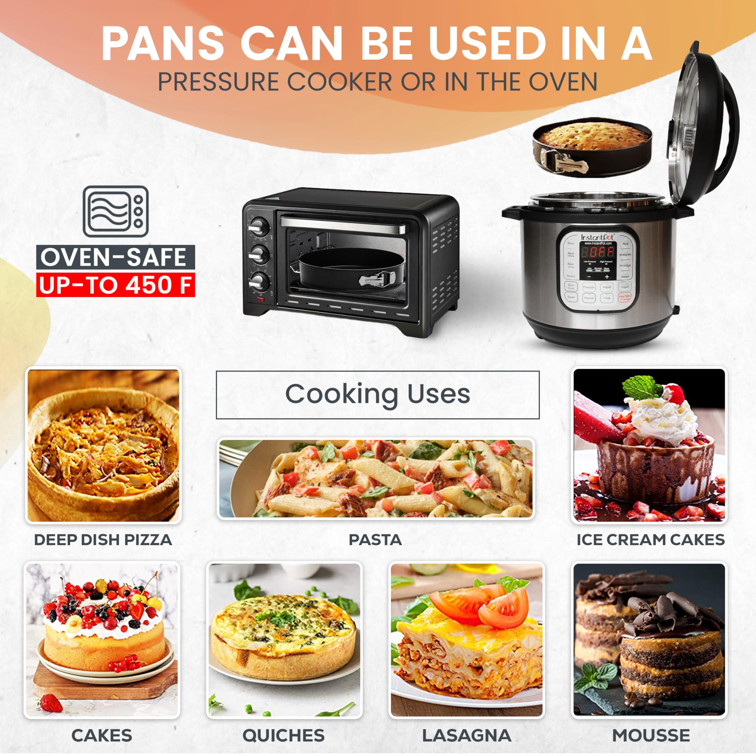 Rfaqk Non-Stick 9 Inch Springform Pan - Spring Form Pan For Cheesecake With Removable Bottom, Bonus Icing Spatula With 30 Pcs Pa