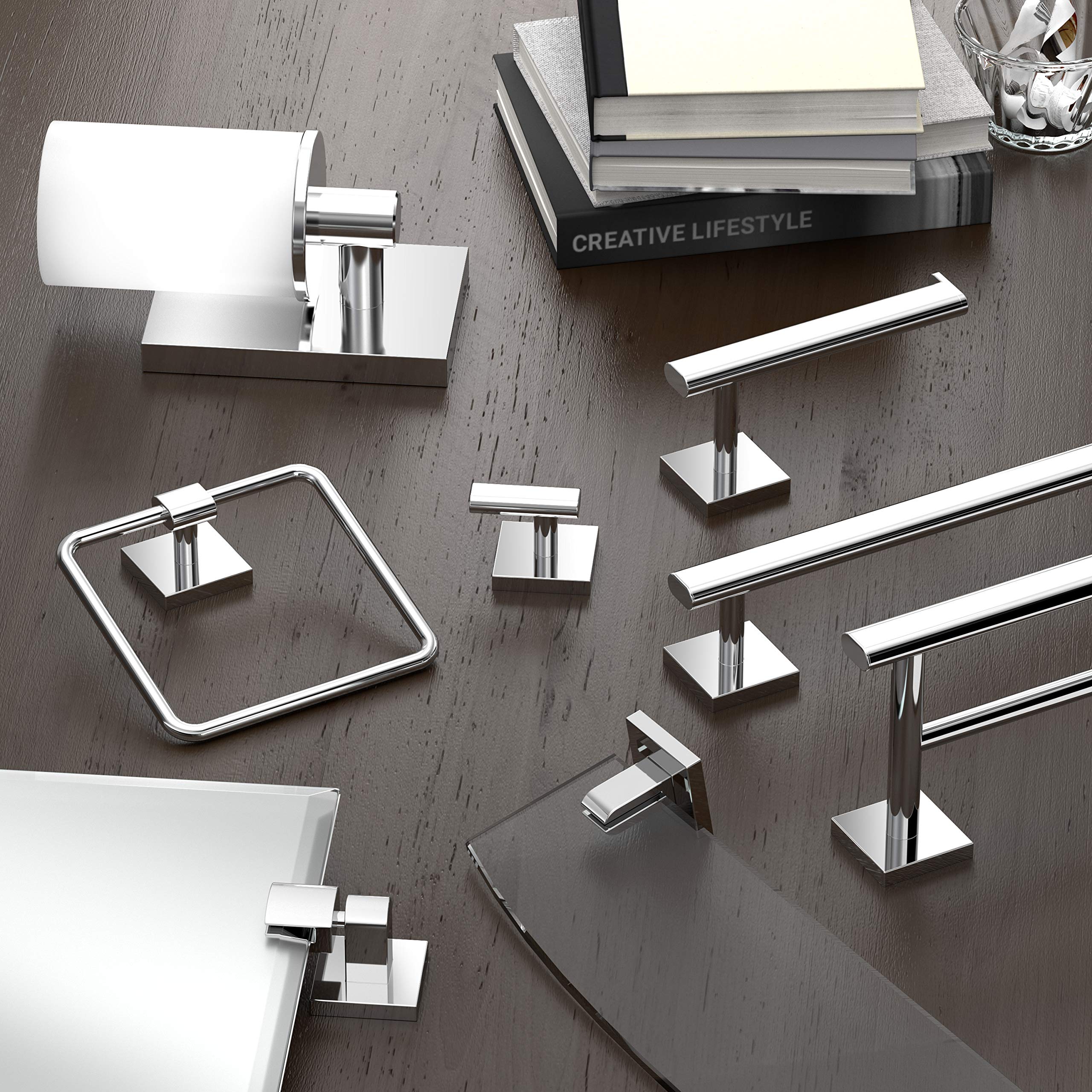 Gatco 4053 Elevate Euro Tissue Holder, Chrome