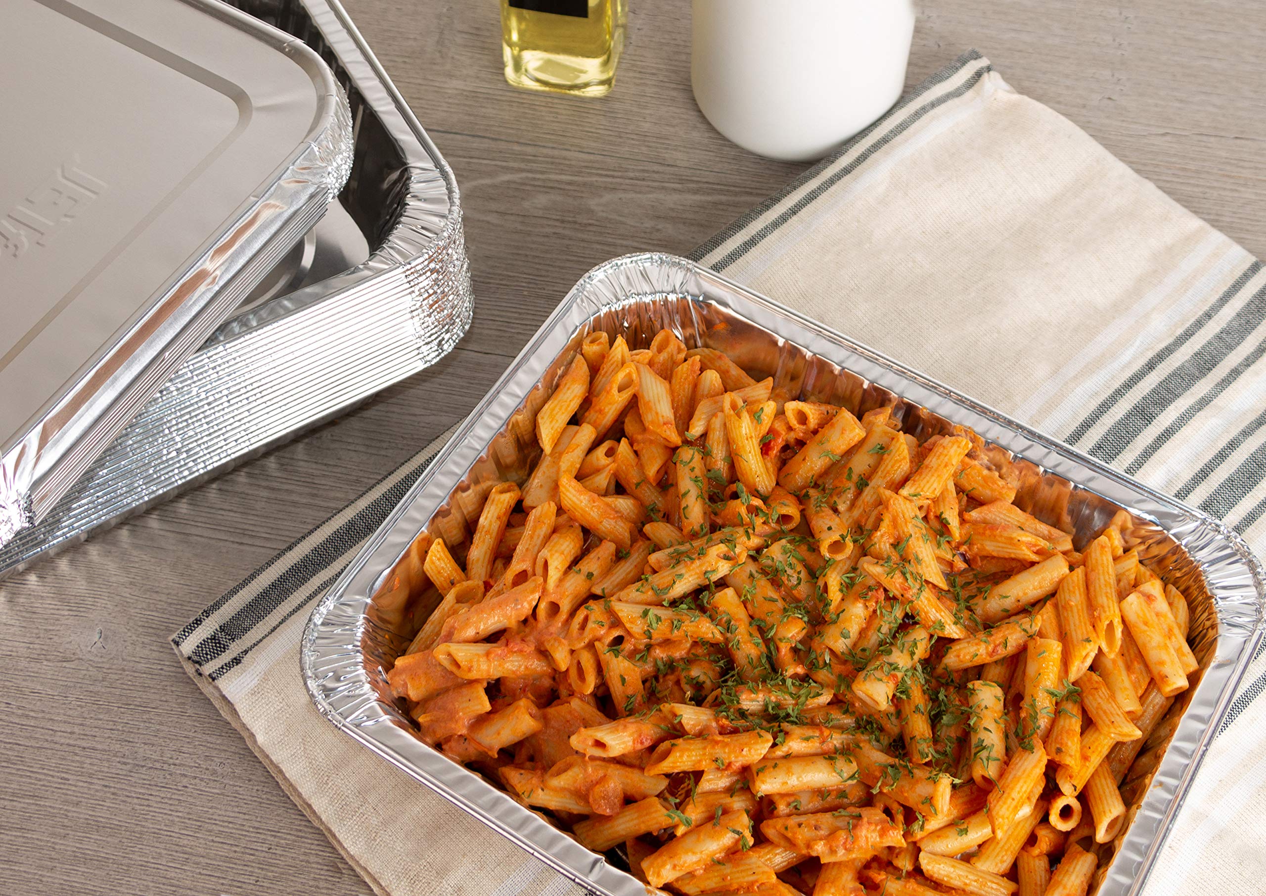 Jetfoil Aluminum Foil Steam Table Pans With Lids | Perfect For Catering, Party Supplies & Suitable For Broiling, Baking, Cakes A