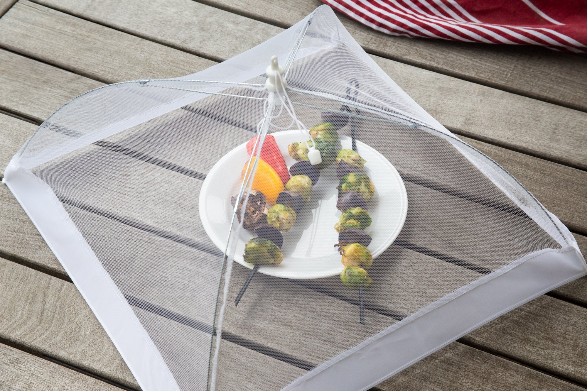 Fox Run Square Food Umbrella, Giant, 18'' Sq, White
