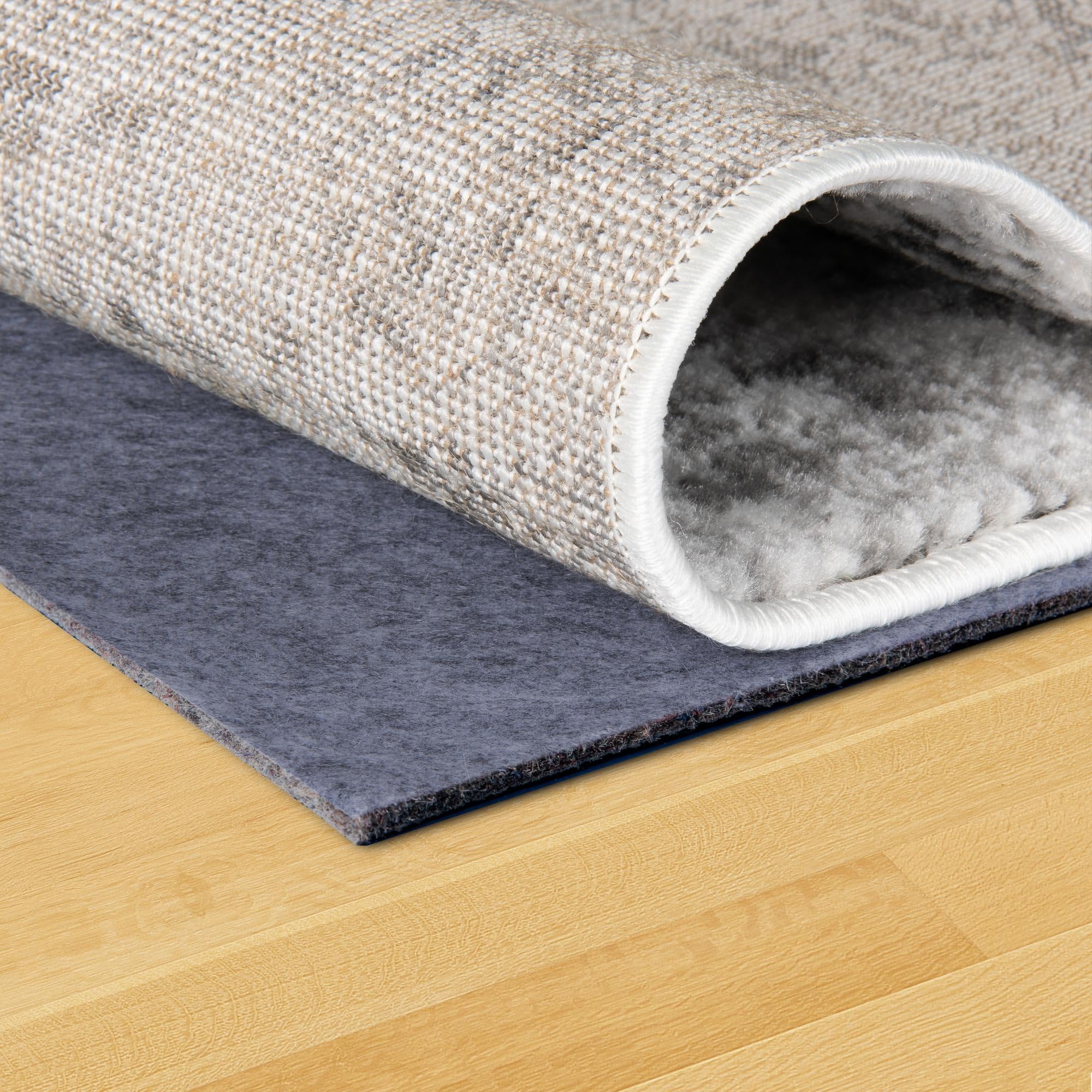 Unique Loom Uni-Luxe Dual Surface Felt and Rubber Non-Slip Rug Pad 1/4 Thick (8x 10)