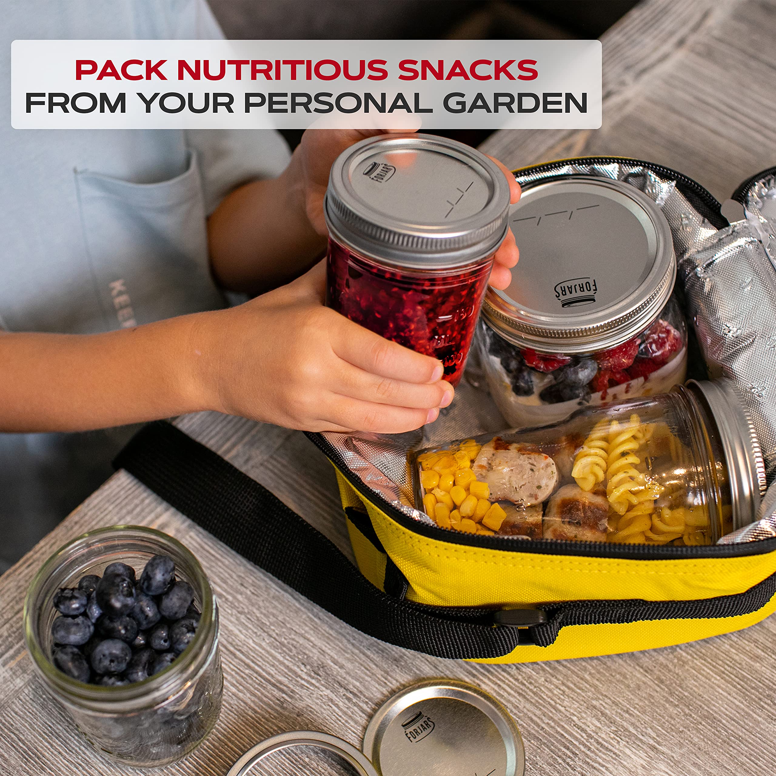 Wide Mouth Canning Lids, 24-Pack - Create Airtight Seals On Mason Jars To Preserve Food For Meal Prep  Emergency Food Storage -