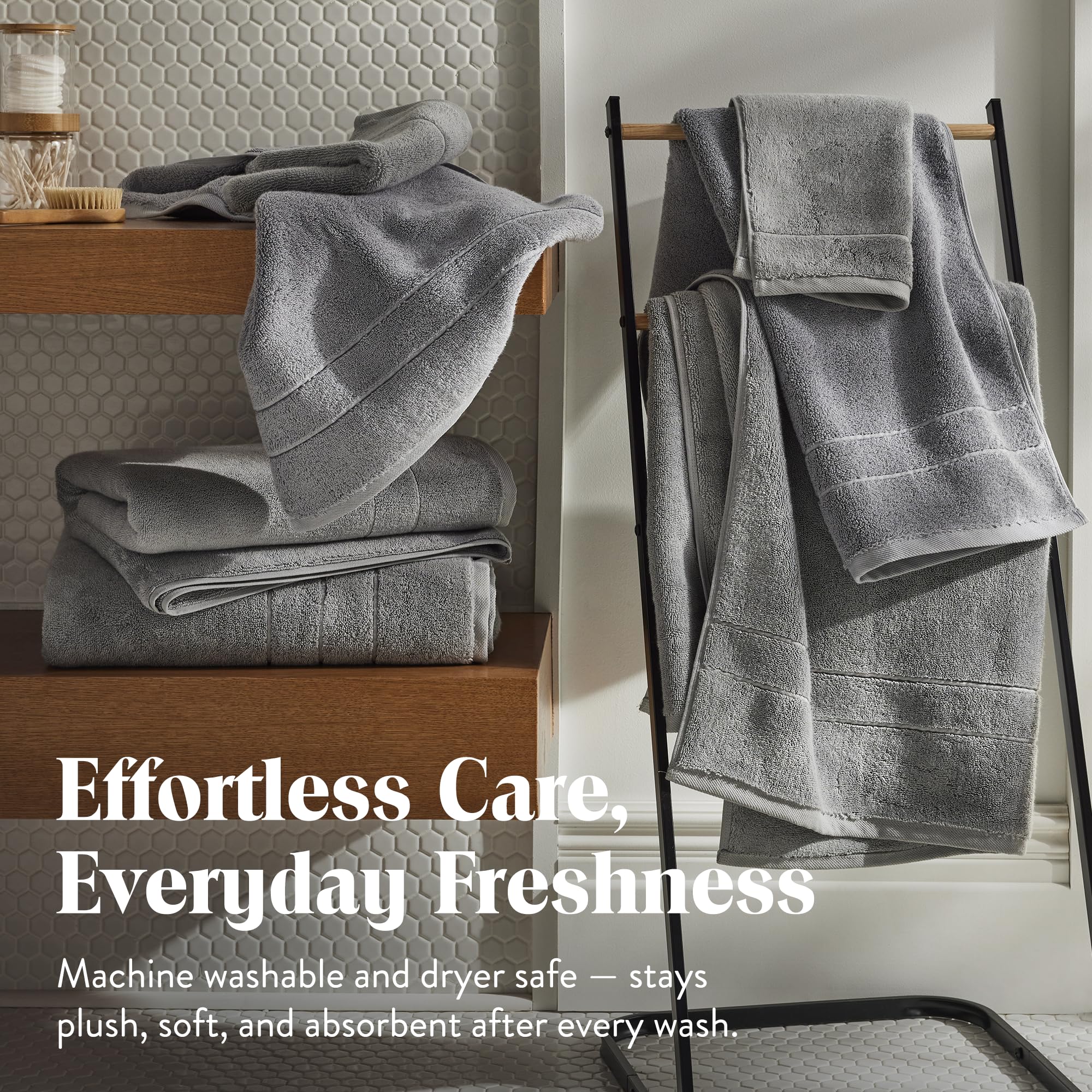 Brooklinen Super-Plush Washcloths - Set of 2  Smoke Gray  100% Cotton  Best Luxury Spa Towels
