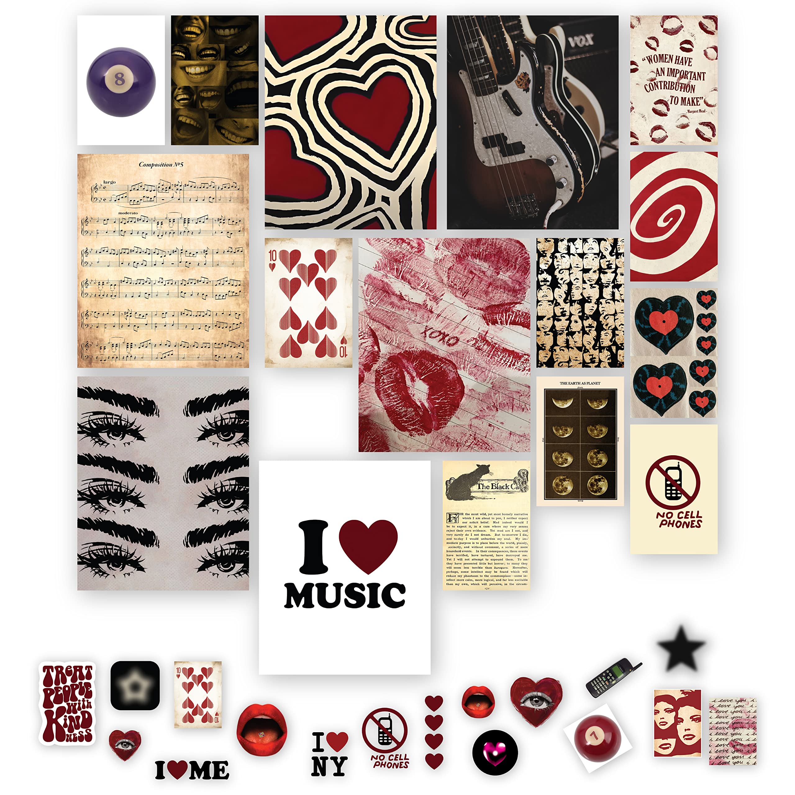 97 Decor Downtown Girl Room Decor - Downtown Girl Aesthetic Posters, Vintage Coquette Aesthetic Room Decor, Retro Pink Downtown