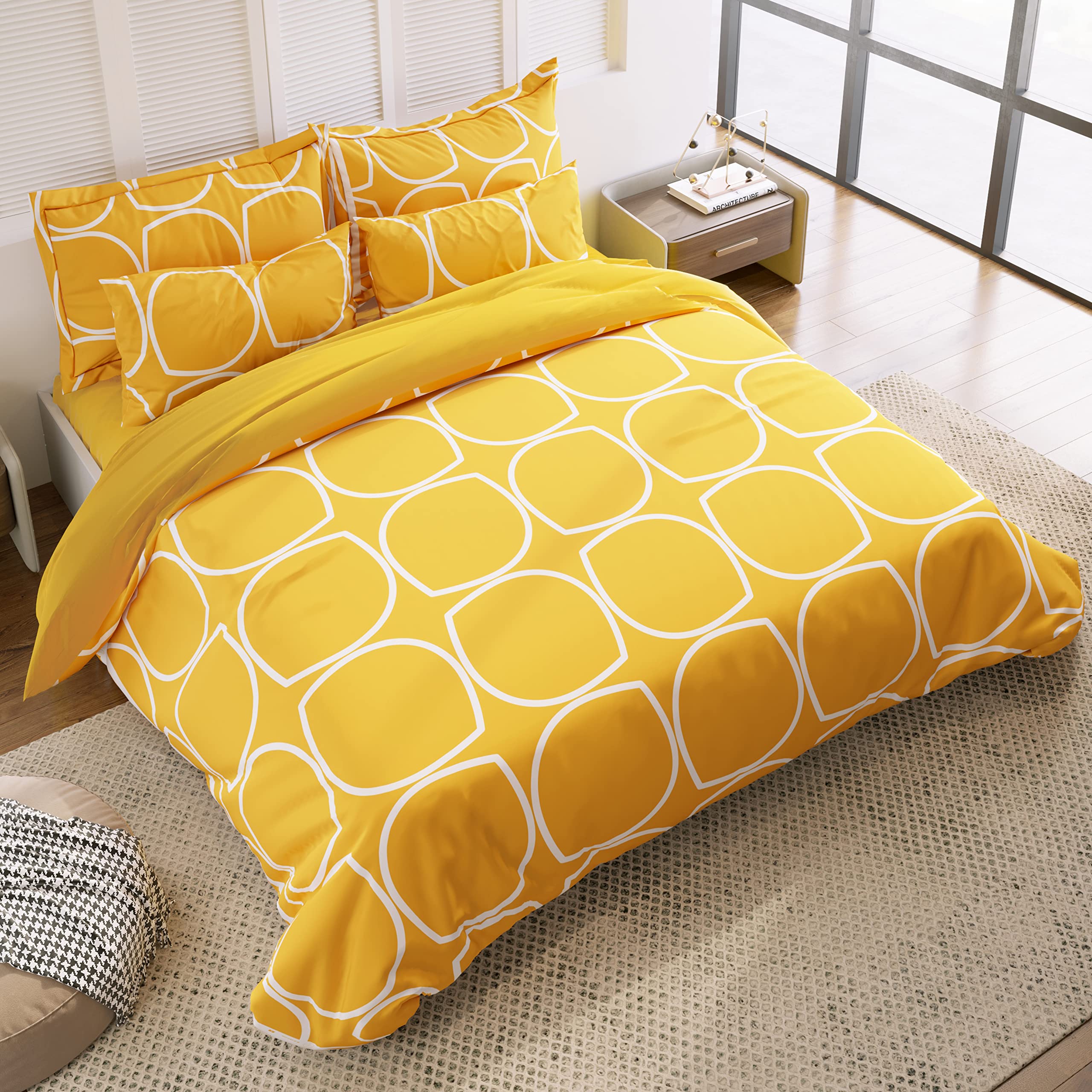 The Home Style Super Soft Glace Cotton King Size Ac Comforter Ll Blanket Ll Duvet With 1 King Size Elastic Fitted Bedsheet 72X7