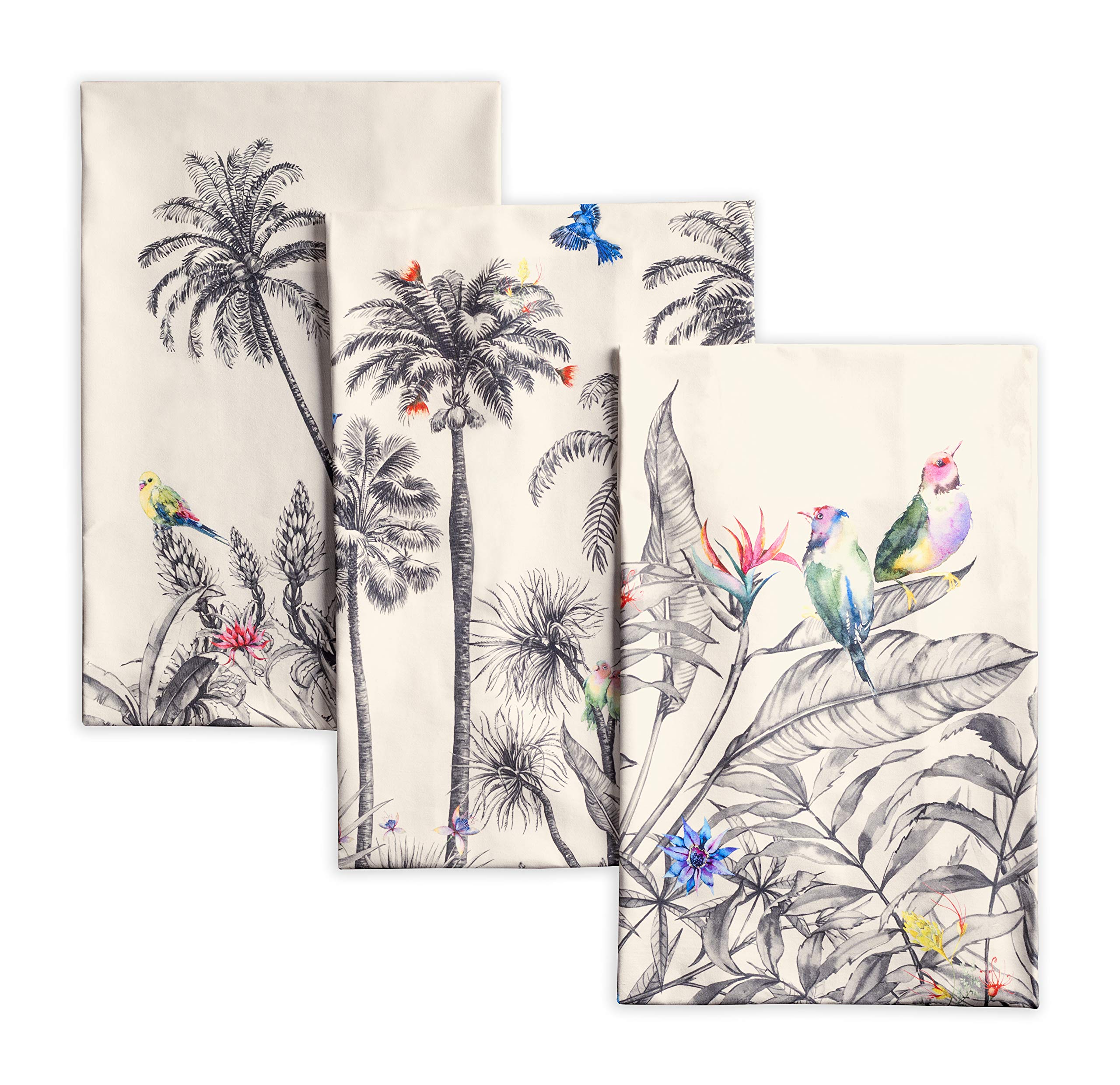 Maison D' Hermine Amazonia 100% Cotton Set Of 3 Multi-Purpose Kitchen Towel Soft Absorbent Dish Towels Tea Towels Bar Towels (20
