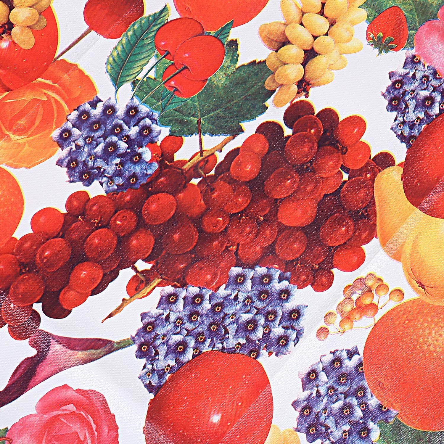 Kuber Industries Fruits Printed Pvc 4 Seater Center Table Cover (Multi), Ctktc13891, Standard