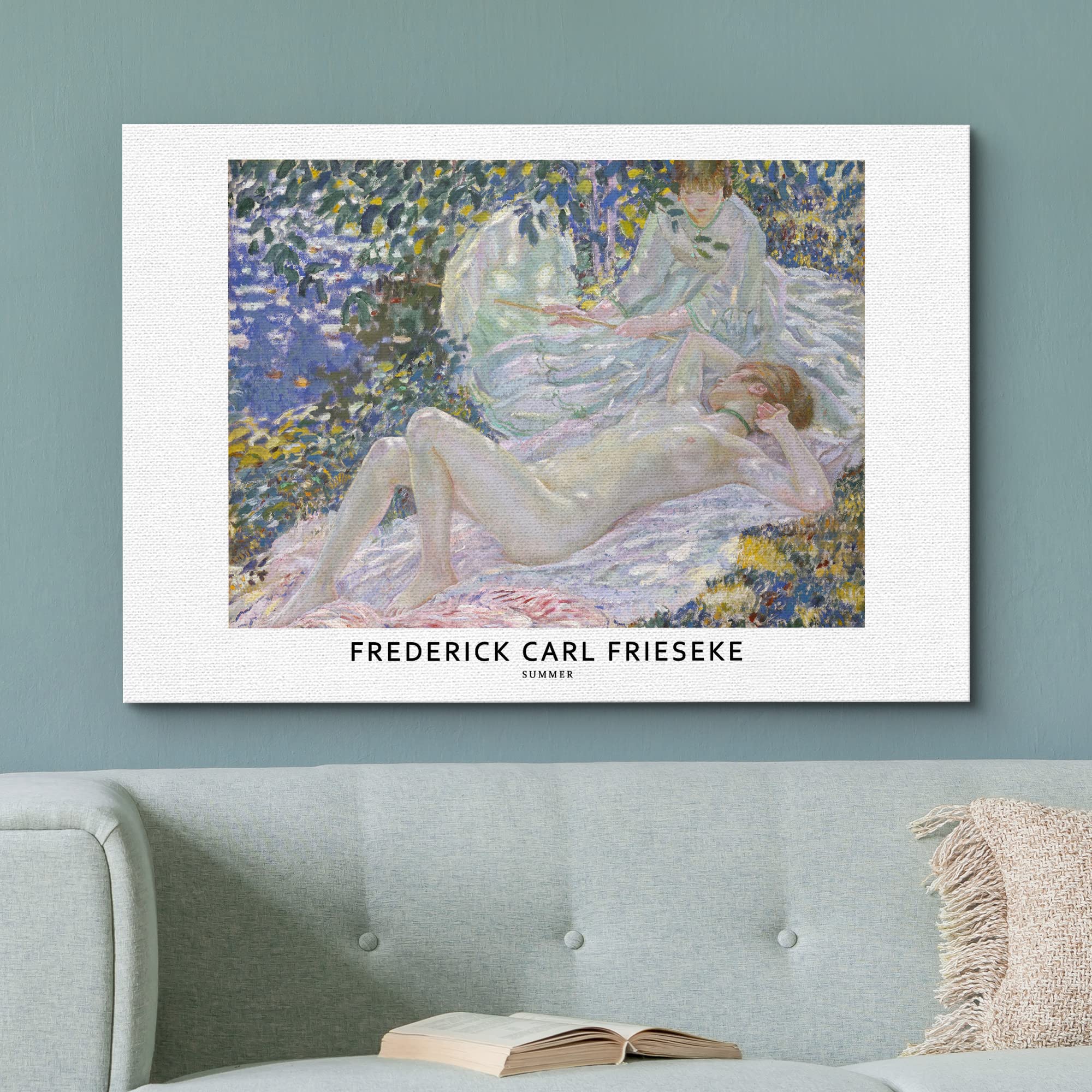 Wall26 Canvas Print Wall Art Summer By Frederick Carl Frieseke Historic Classical Illustrations Fine Art Decorative Vintage Zen