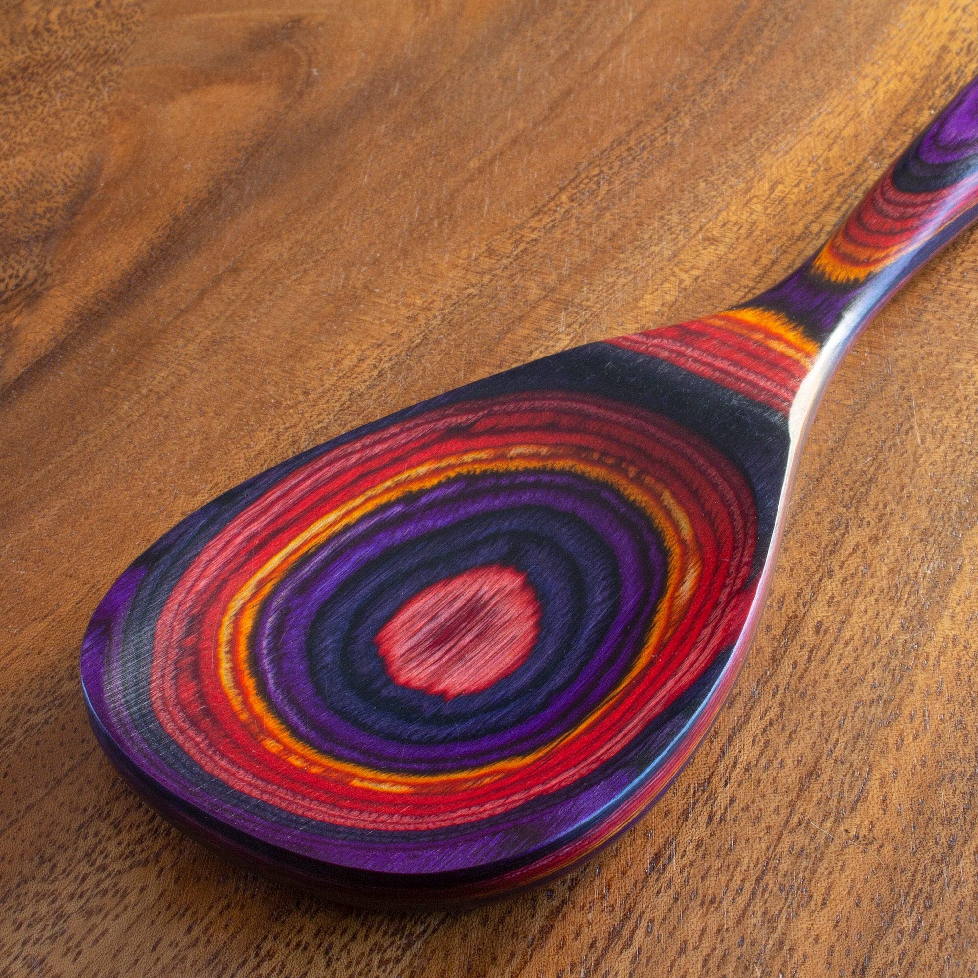 Baltique Waikiki Collection 12-1/2'' Wooden Cooking Spoon, Safe For Nonstick