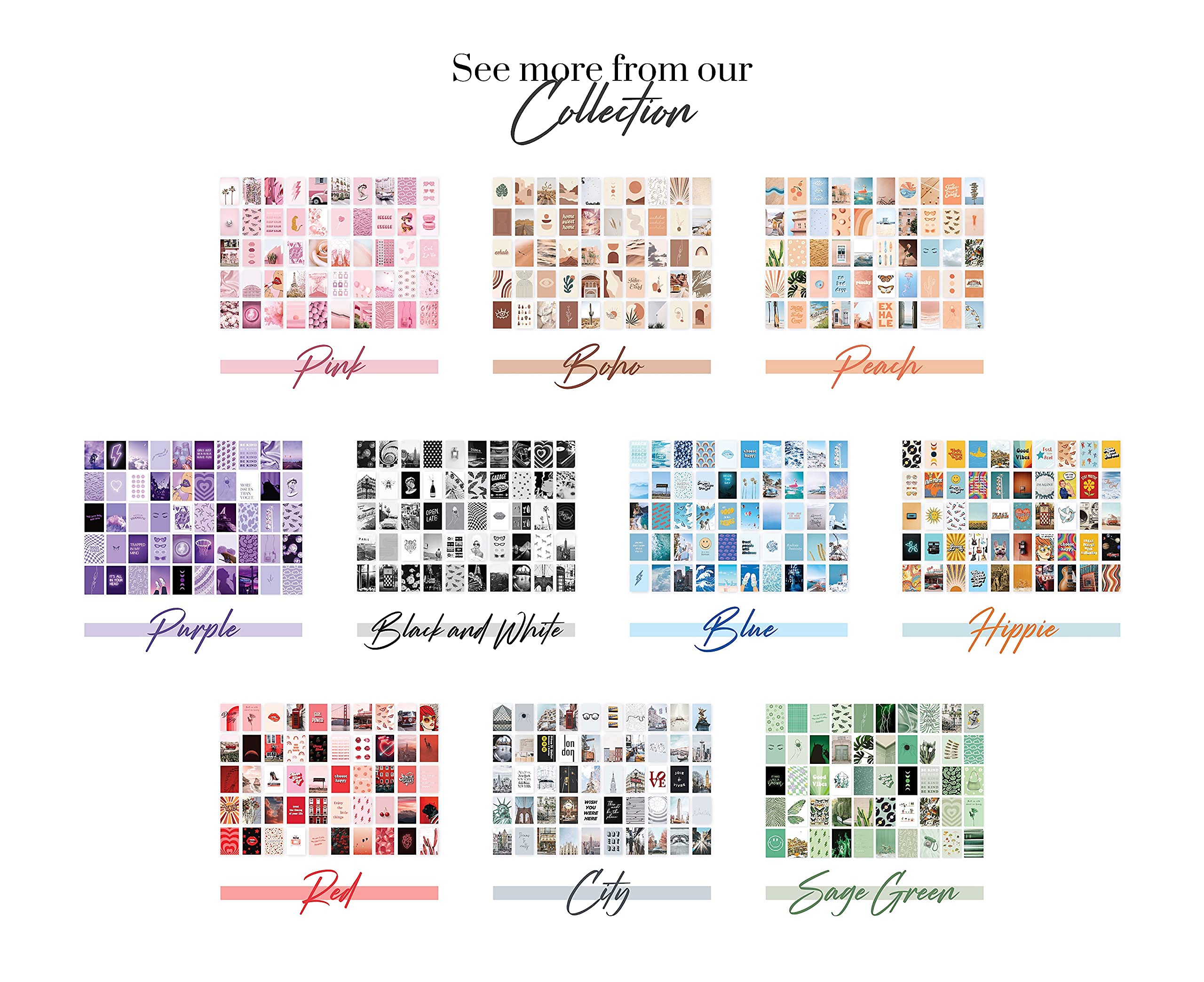 Haus And Hues Blue Photo Collage Kit For Wall Aesthetic D  Cor Beach Aesthetic Posters & Aesthetic Pictures | Aesthetic Blue Col