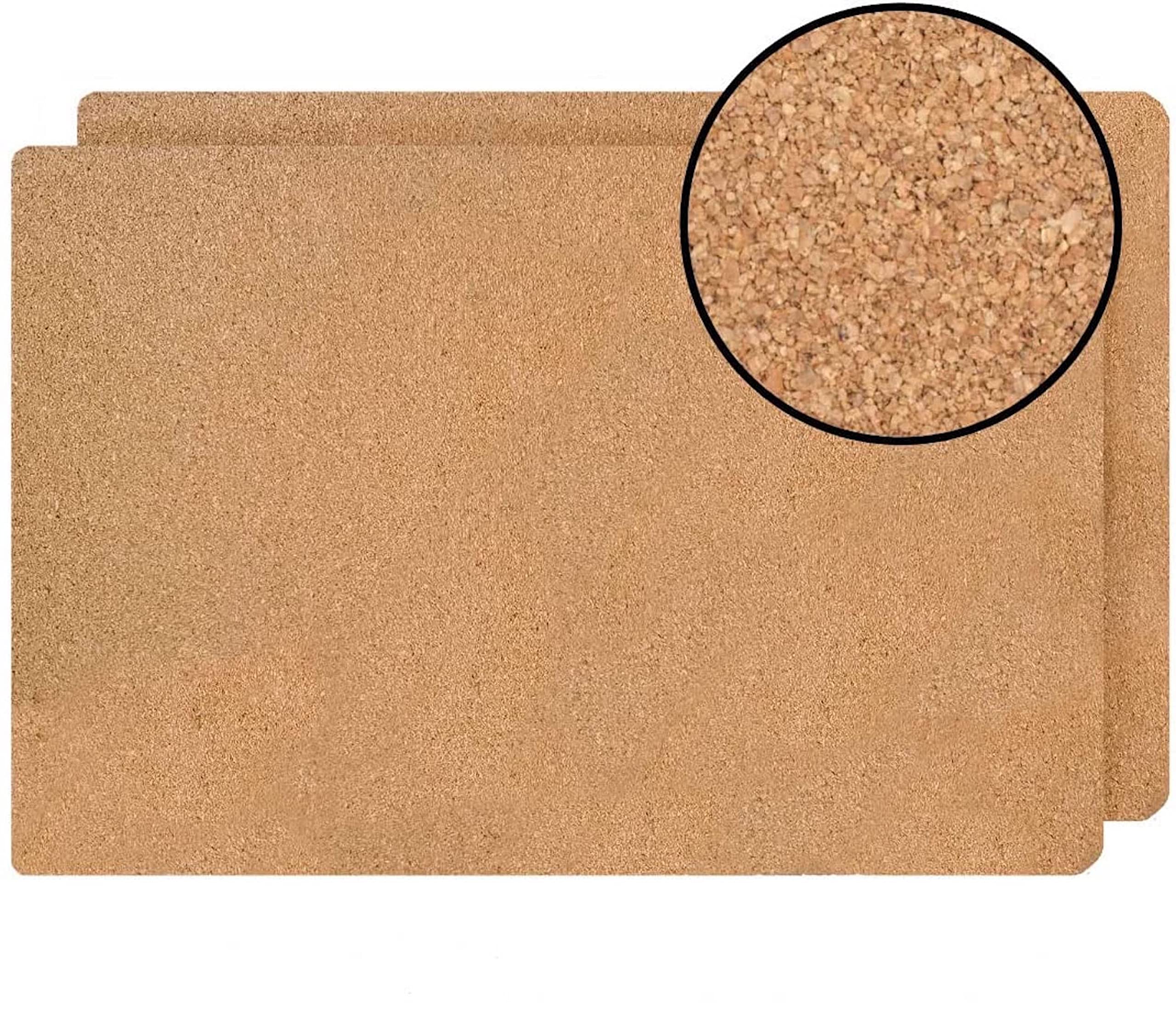 Dainty Home Marble Cork Place Mats Rectangle Rectangle Black Rose Gold 12''X18'' Set Of 2 Washable Placemats Heat Resistant Plac