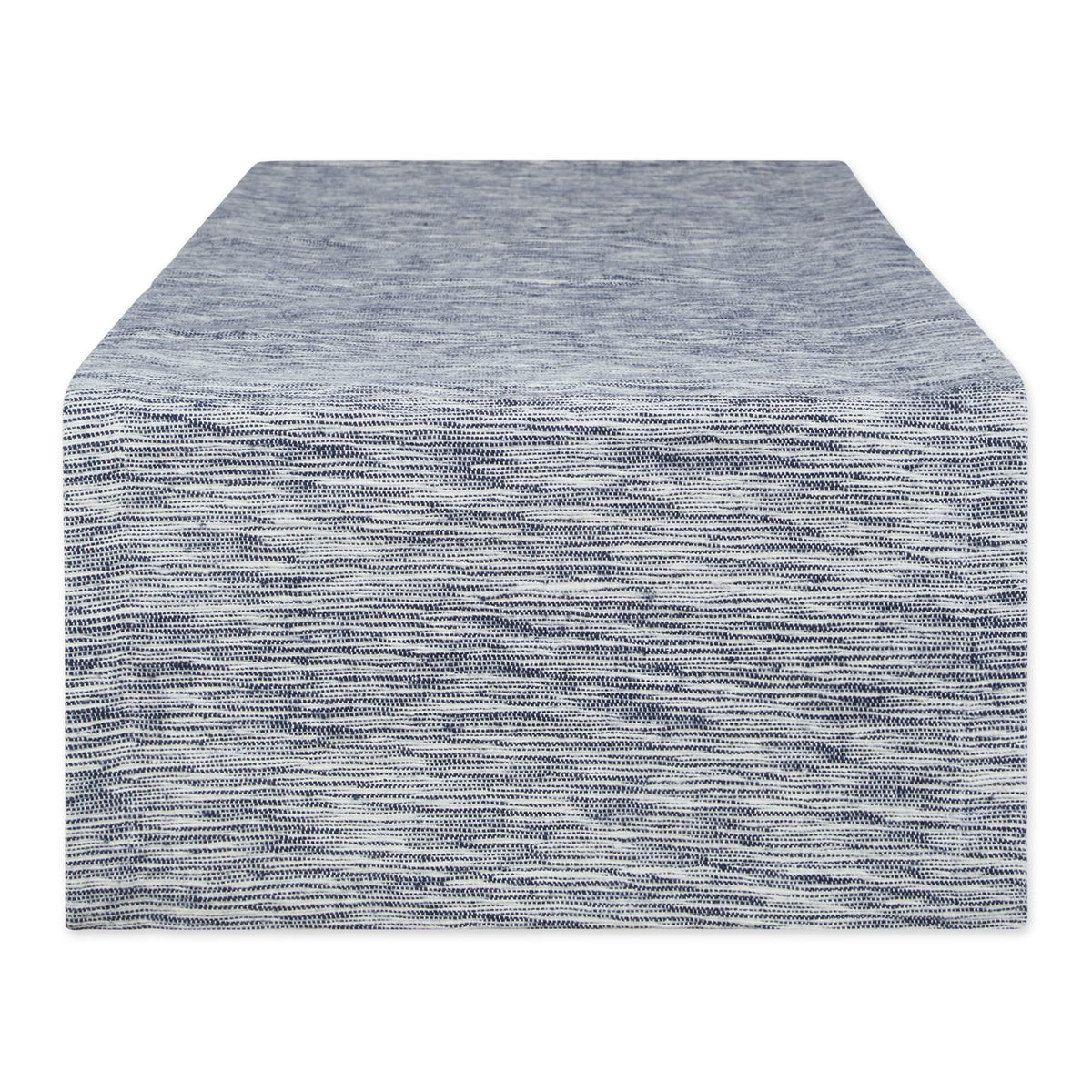 Dii Tonal Recycled Cotton Slubby Rib Tabletop Collection, Table Runner, 14X108, Navy