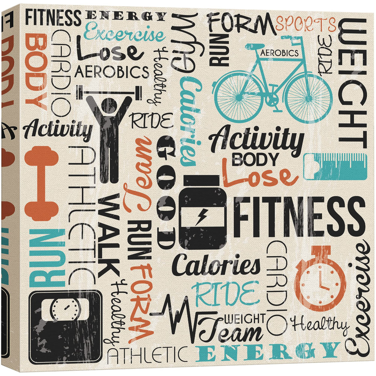 Wall26 Canvas Print Wall Art Motivational Fitness & Exercise Collage Sports Athletes Digital Art Modern Art Chic Bohemian Relax/