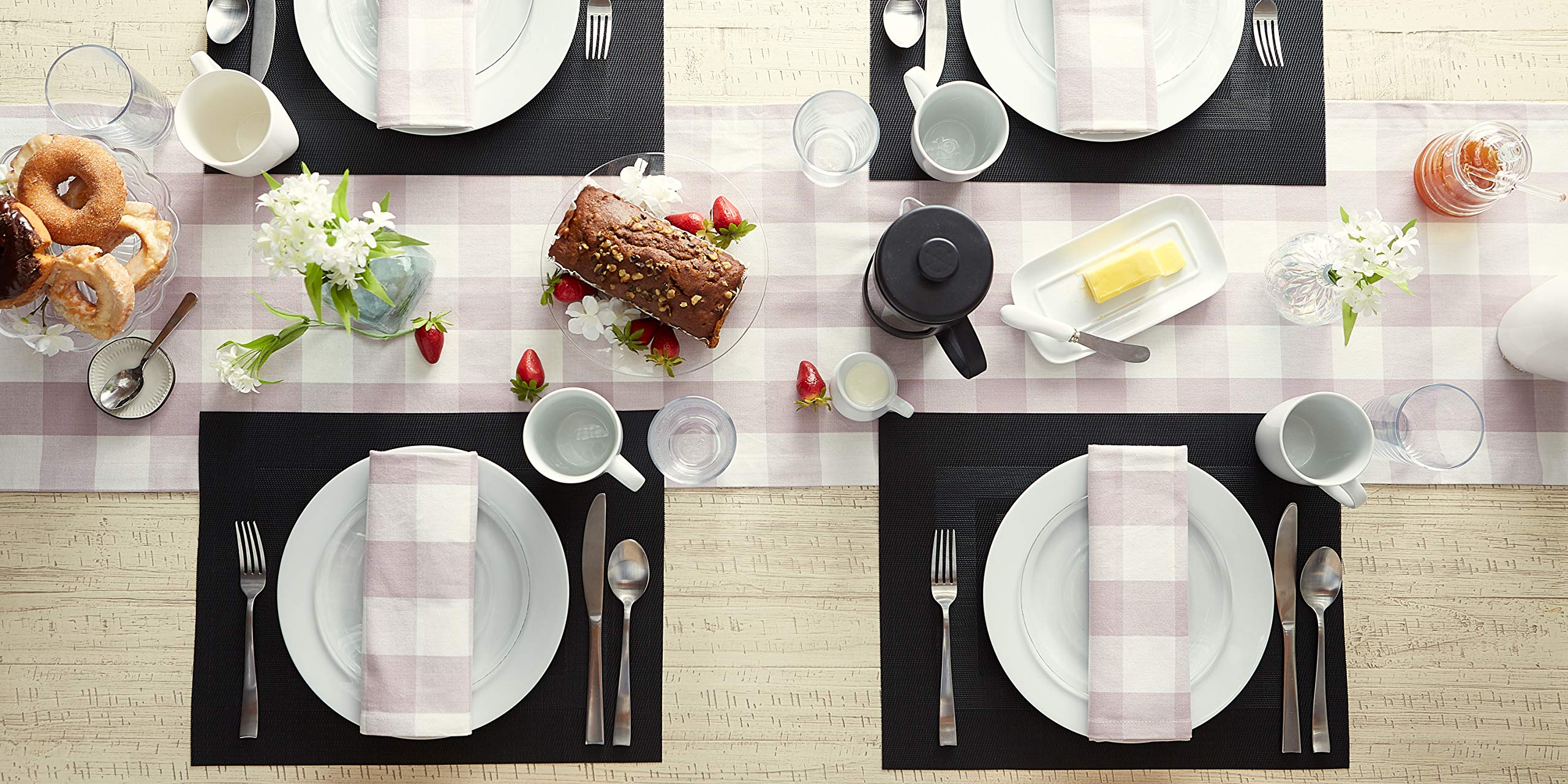 DII Black Pvc Doubleframe Placemat (Set of 6)