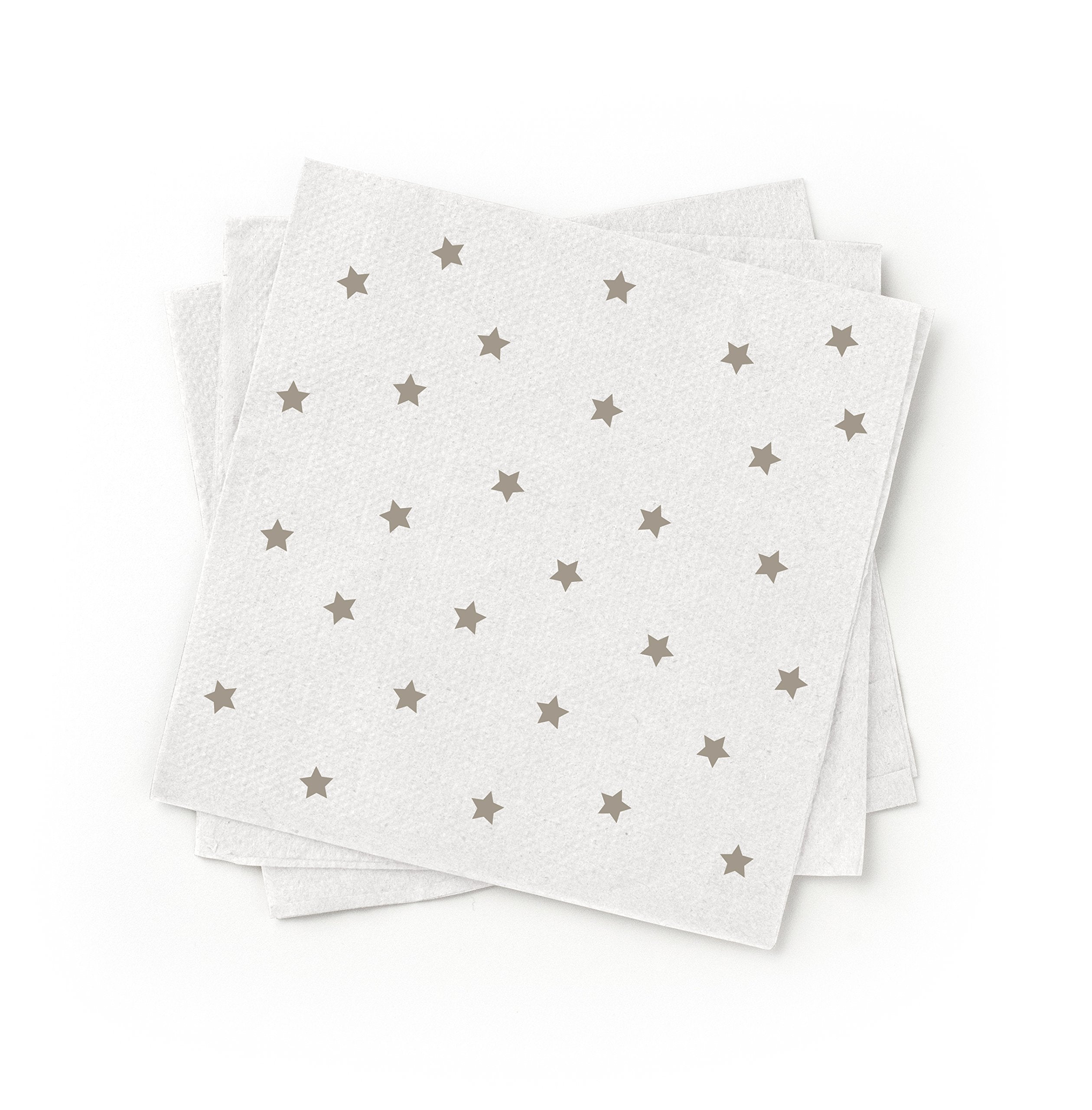 Susty Party Spnpctgry Napkins, Pack Of 200, Silver, Grey, White