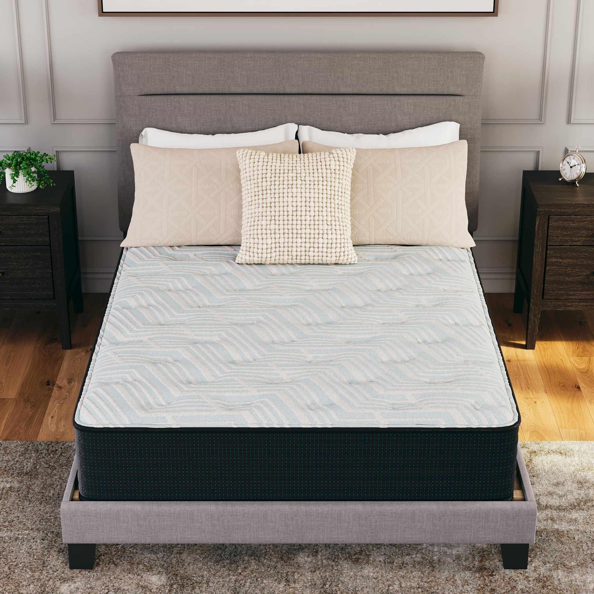 Signature Design By Ashley Twin Size Comfort Plus 10 Inch Hybrid Mattress With Lumbar Support Gel Memory Foam