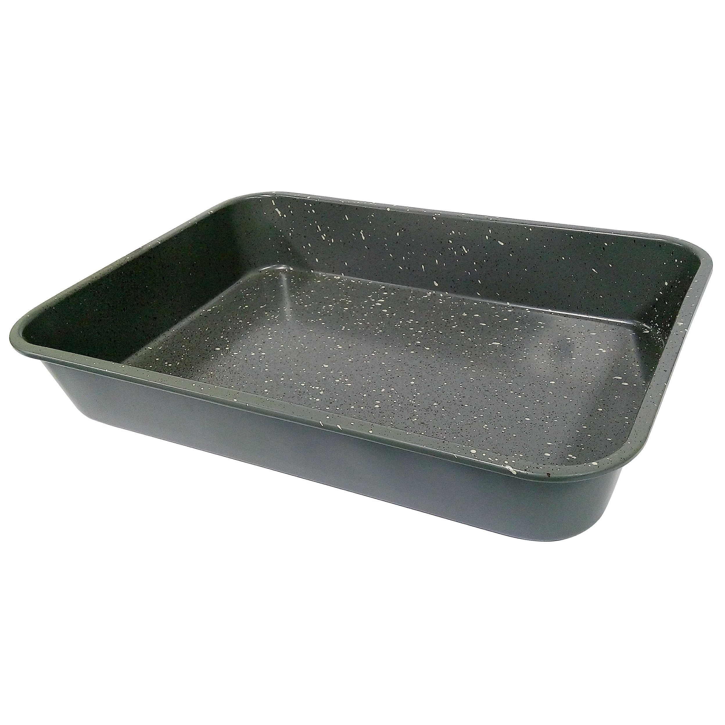 Casaware Grande Lasagna/Roaster Pan 18 X 12 X 3-Inch - Extra Large, Ceramic Coated Nonstick (Silver Granite)