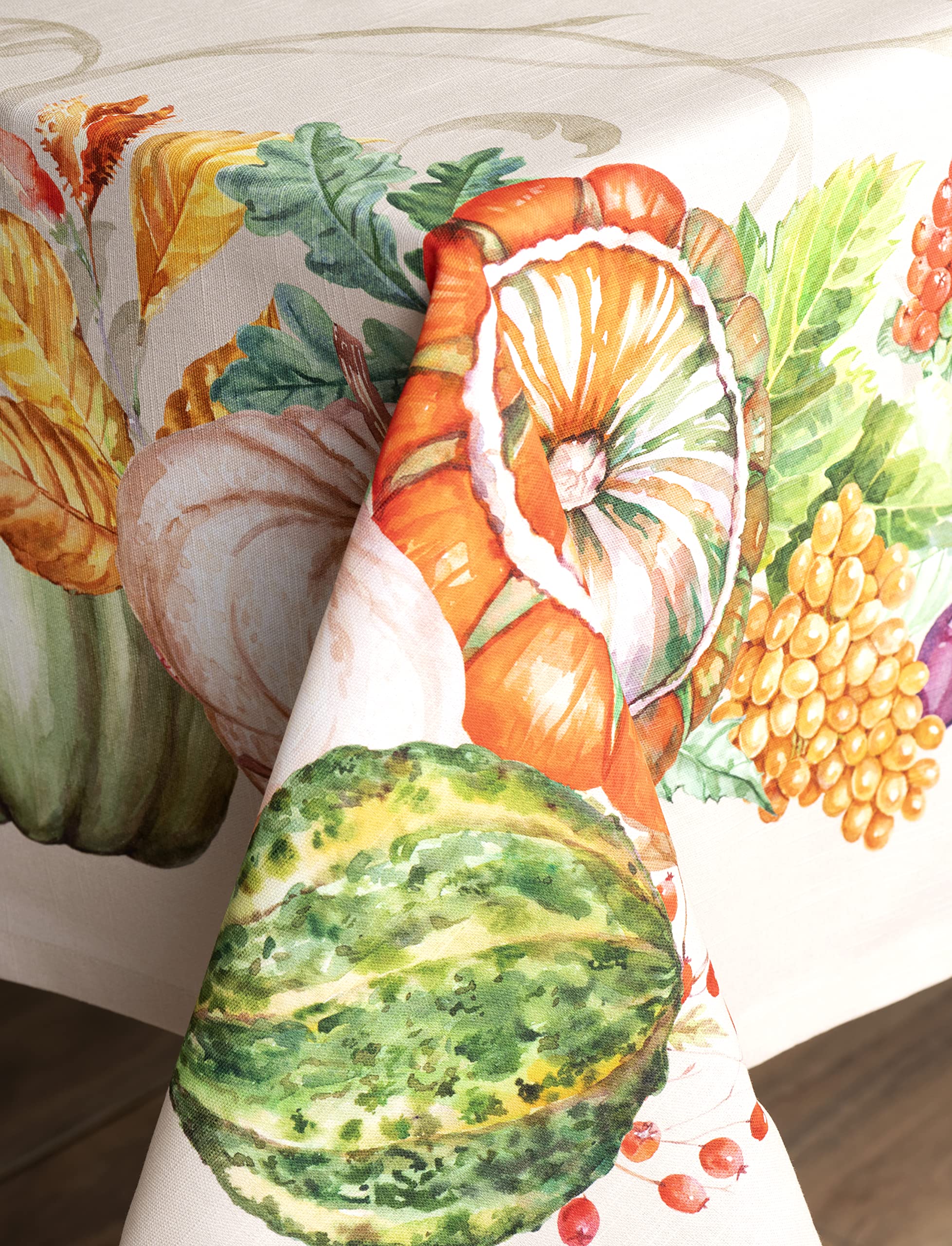 Maison D' Hermine Lumina 100% Cotton Tablecloth Kitchen Dining Table Cloth For Rectangle Tables Farmhouse Tabletop Cover For Par