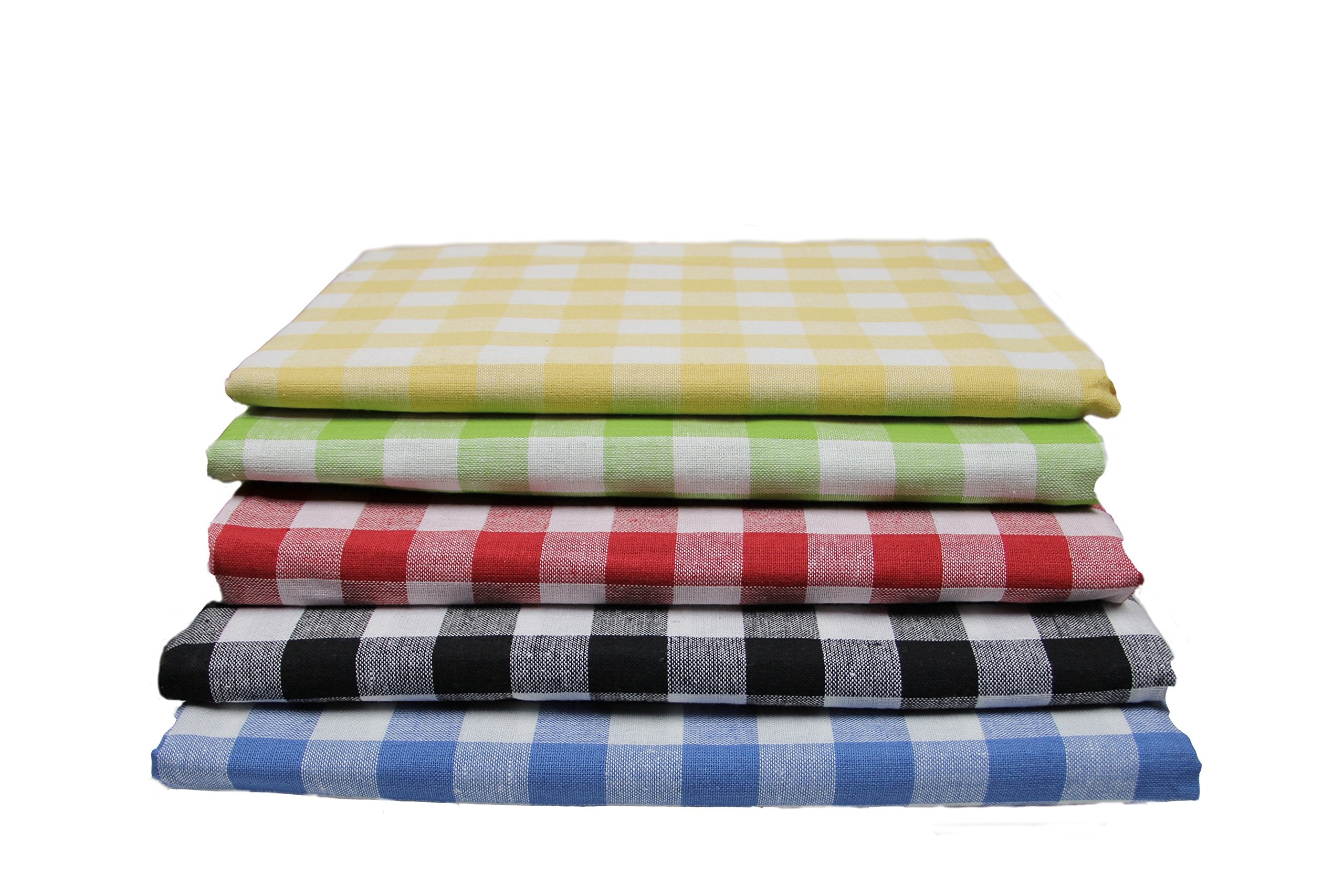 Lintex Linens Buffalo Check Cotton Imported Tablecloth Red Square