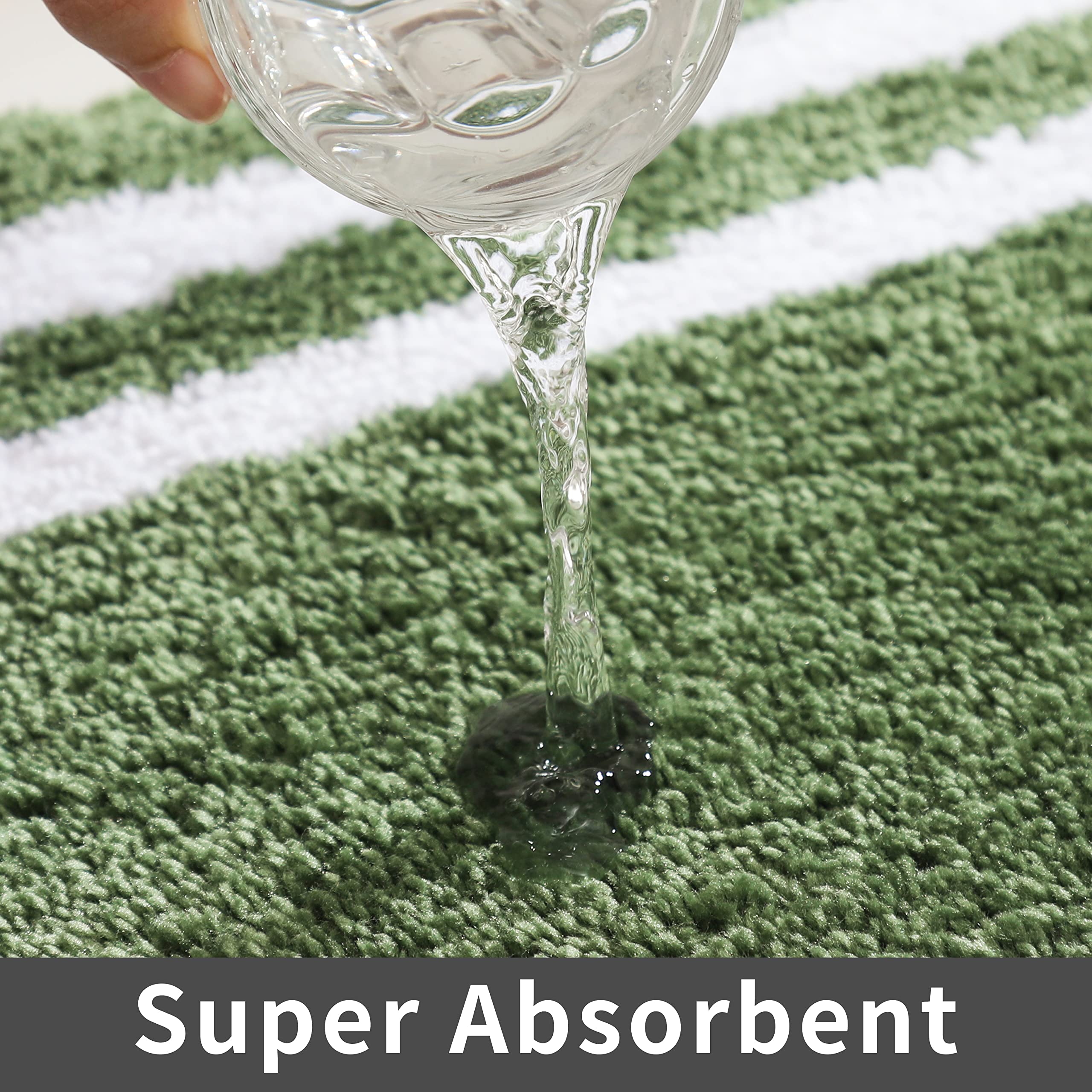 Cosy Homeer Extra Thick Bath Rugs - Anti-Slip Bath Linen Sets Mats Soft Plush 100% Strong Polyester Living Room Bathroom Water A