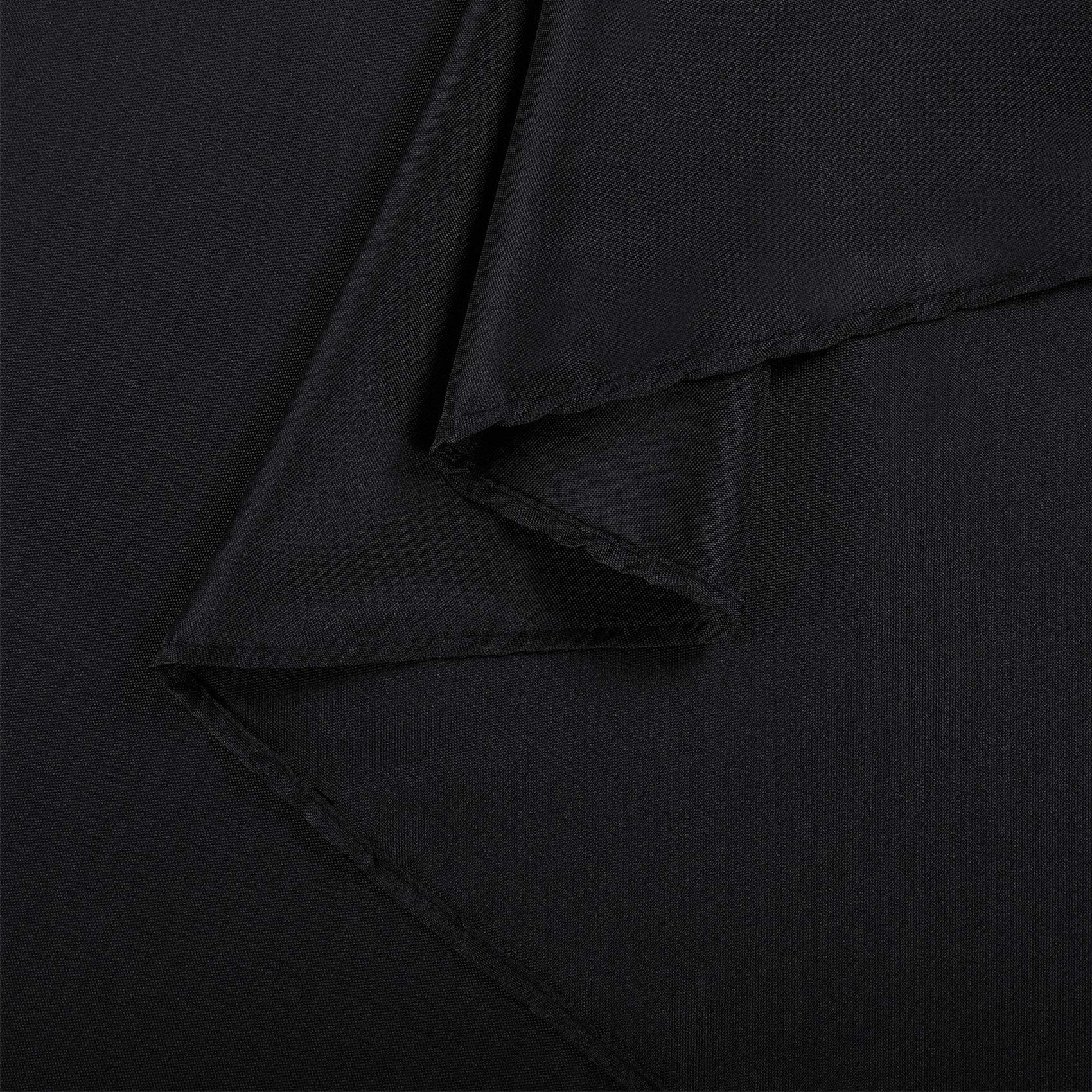 Ascoza 12Pack 90 Inch Black Round Tablecloth In Polyester Fabric For Wedding/Banquet/Restaurant/Parties