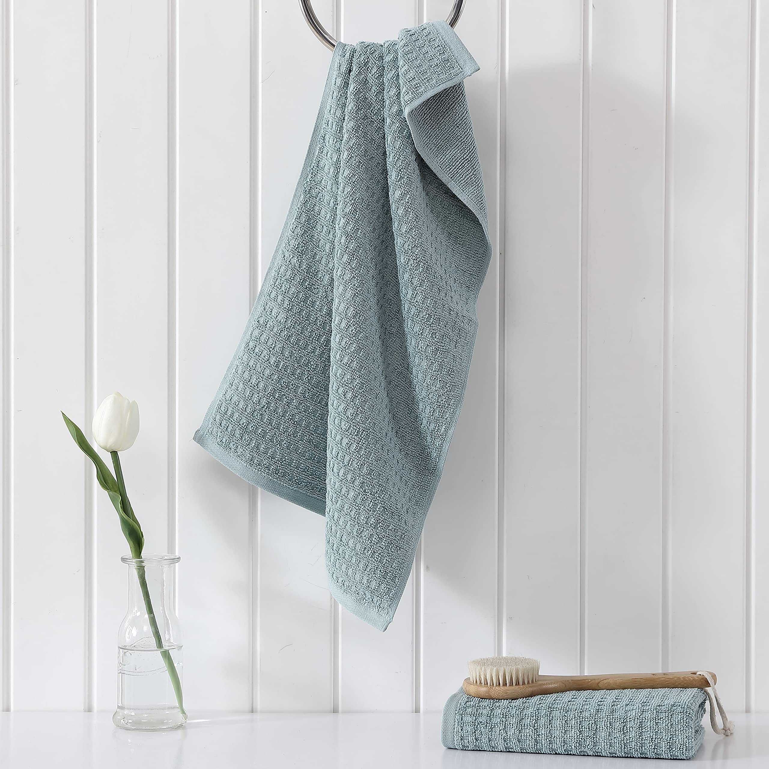 Tommy Bahama- Hand Towel Set, Highly Absorbent Cotton Bathroom Decor, Low Linting & Fade Resistant (Northern Pacific Turquoise,