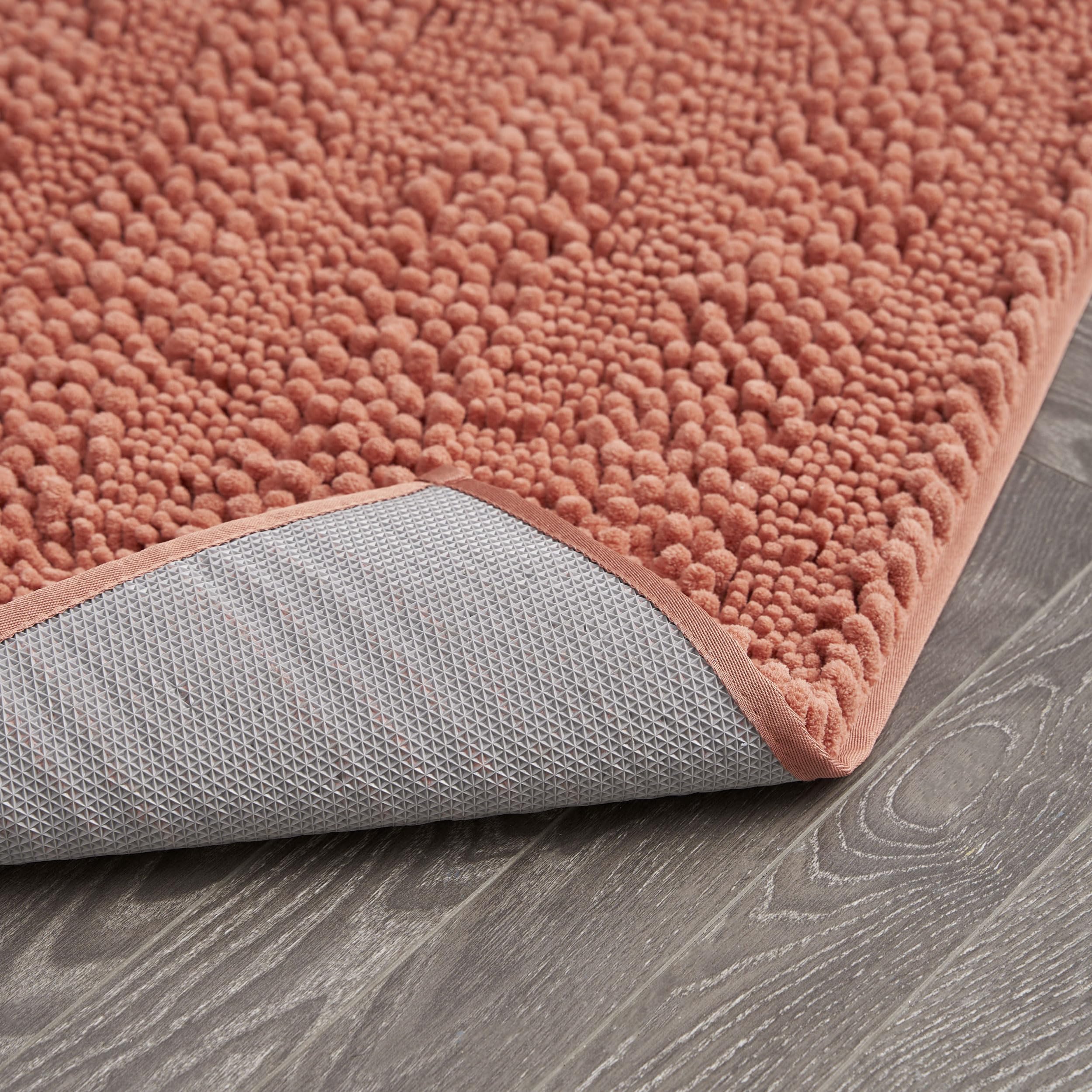 Laura Ashley - Astor Chenille Bath Mats | Set Of 2| 100% Polyester | Premium Bathroom D  Cor | Machine Washable | Tpr Backing |