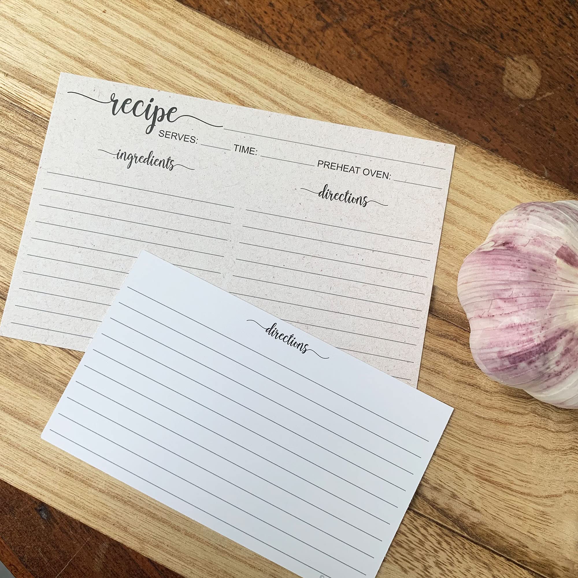 321Done Small Rustic Recipe Cards (Set Of 50) 3 X 5 Minimalist Kraft Tan - Thick Luxury Double-Sided - Made In Usa