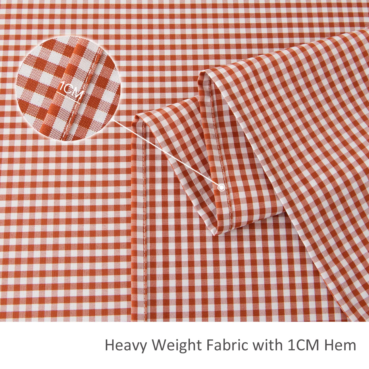 Maxmill Checkered Square Tablecloth Waterproof Spillproof Wrinkle Resistant Heavy Weight Soft Gingham Dining Room, Kitchen Table
