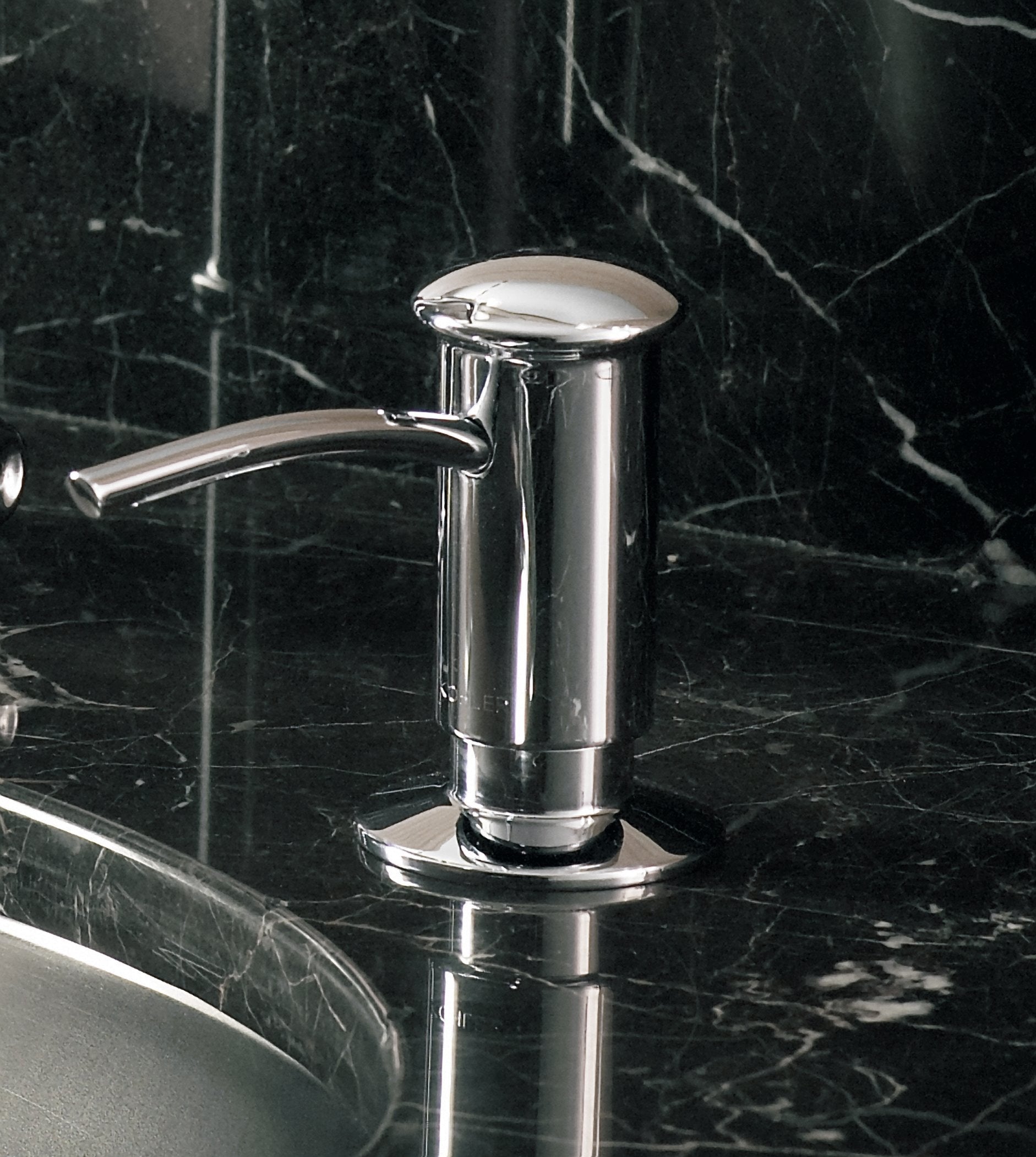 Kohler 1895-C-G Kitchen Sink Soap Dispenser With Contemporary Design, Store Liquid Soap, Dishwasher Liquid, Or Hand Lotion, Brus
