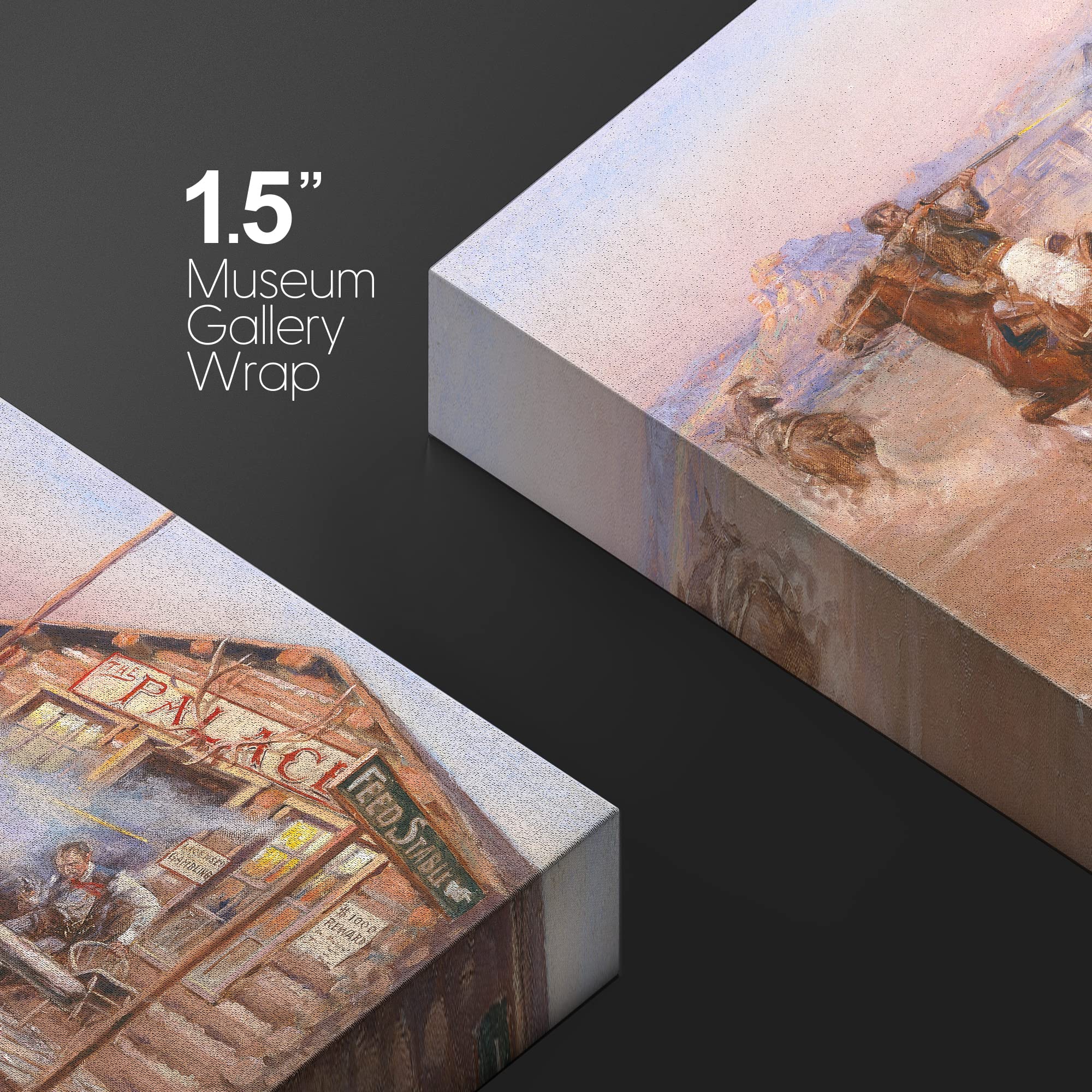 Wall26 - Smoke By Charles Marion Russell - Canvas Print Wall Art Famous Painting Reproduction - 12'' X 18''