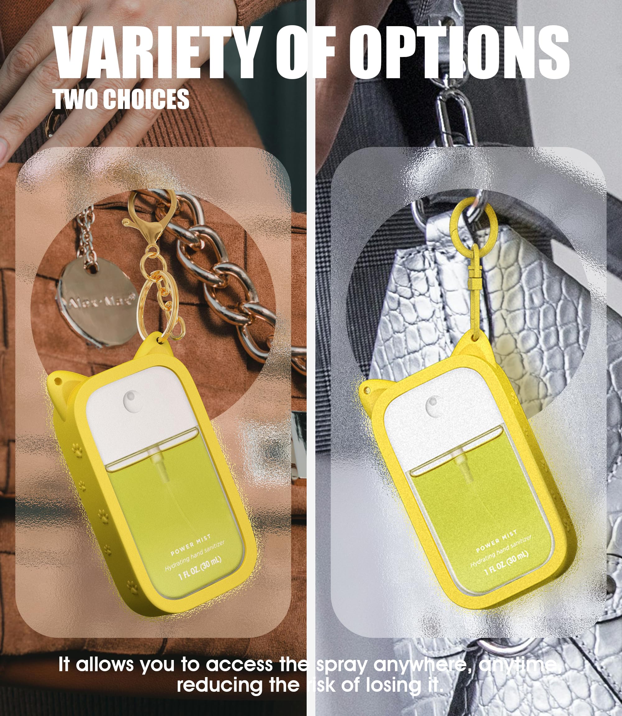 1 Pack Silicone Case Compatible With Touchland Hand Sanitizer Spray (Fit For 1 Fl Oz/30 Ml Ver), Portable Keychain Cute Color Ea