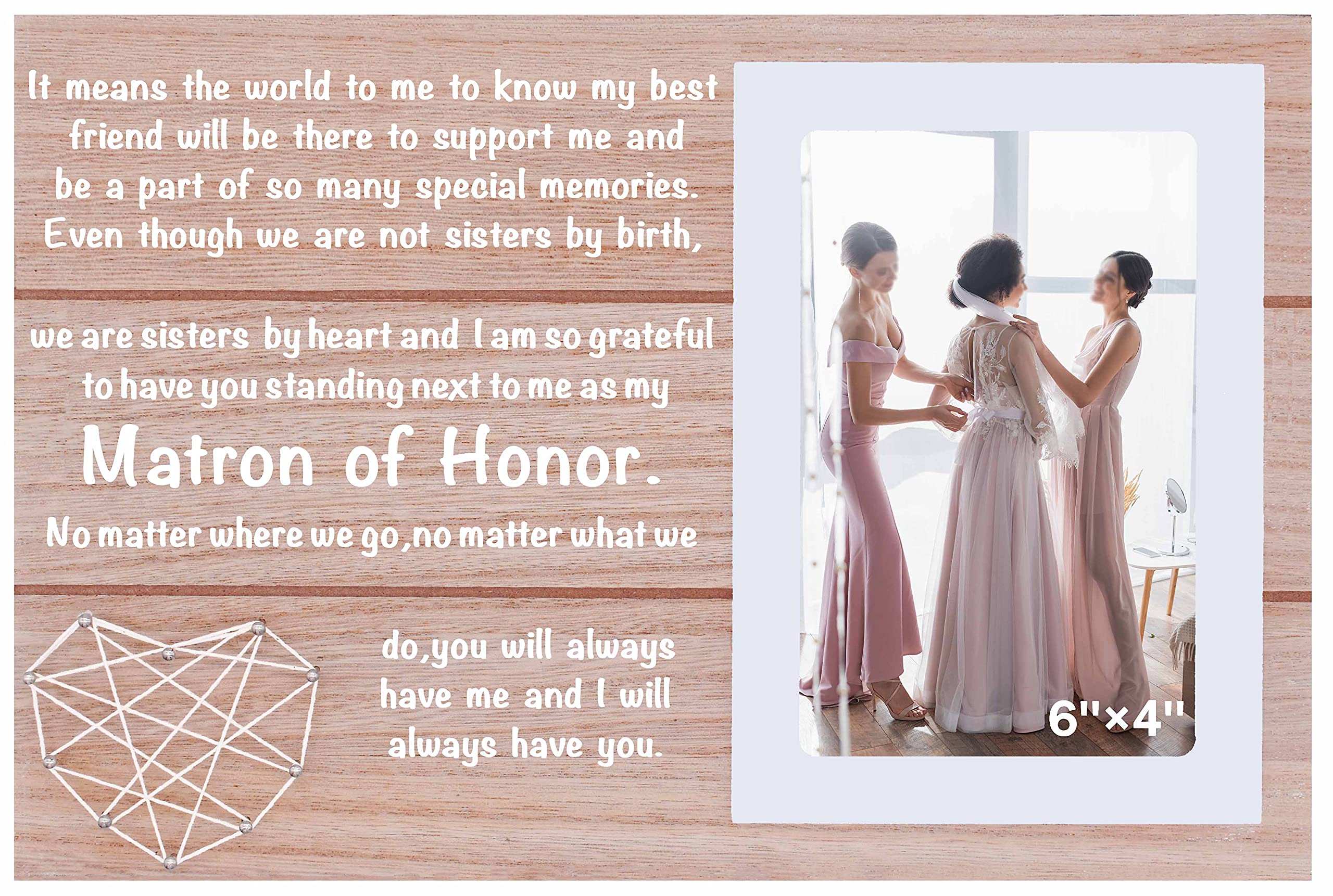 Not Sisters By Birth,Bridesmaid Picture Frame Gift from Bride,Bachelorette Party Gift for Maid of Honor -Bridal shower Wedding G