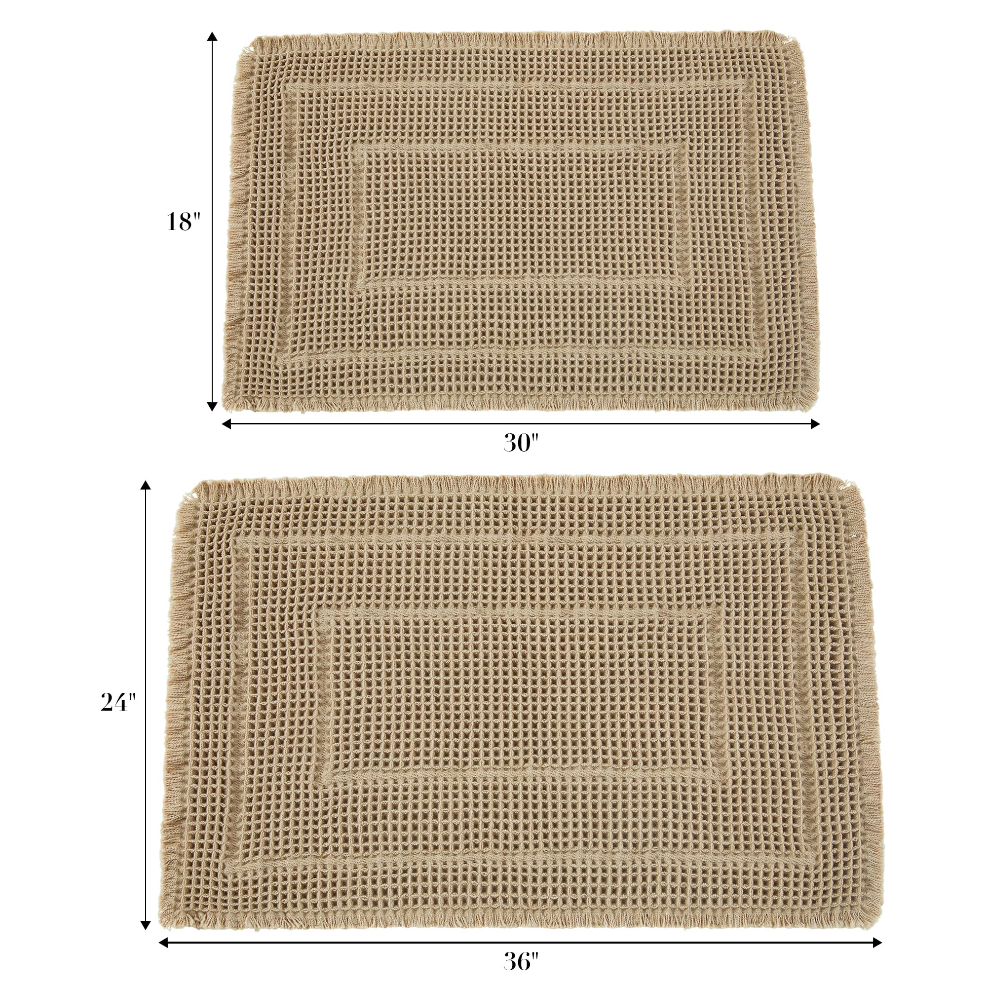 Bululom Bathroom Decor Bathroom Rugs,Upgraded Waffle Bath Mat,Super Absorbent Non Slip Bath Carpet,Machine Washable Bathroom Rug