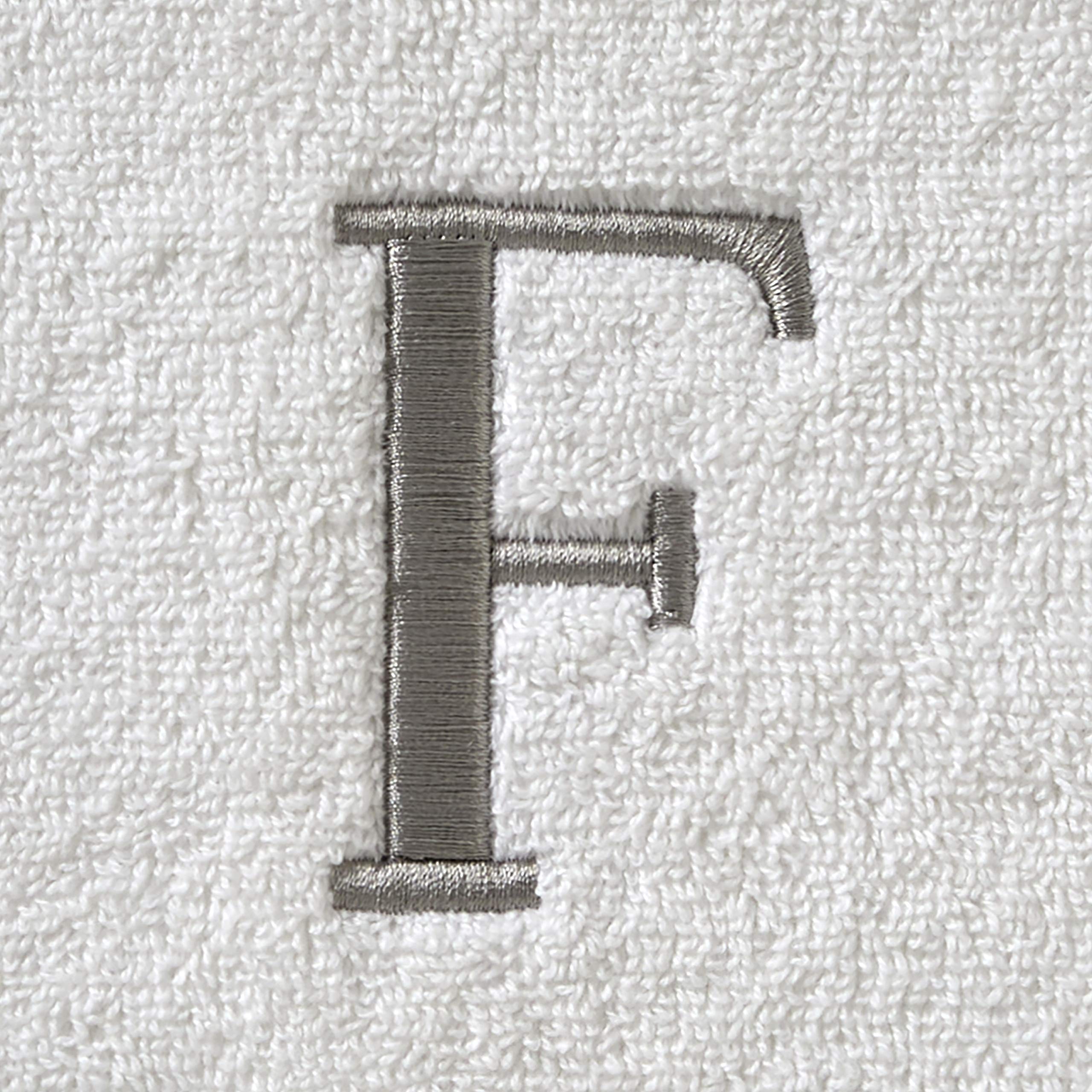 Skl Home Casual Monogram Bath Towel, F, 28X54, White