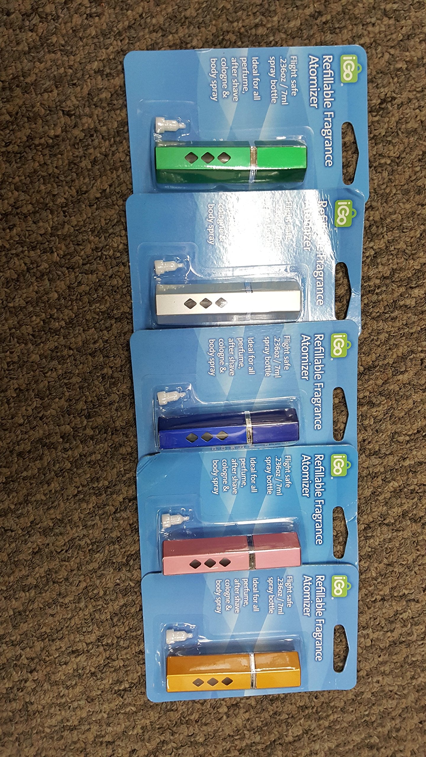 Igo Refillable Perfume Atomizer, Great For Travel - .236 Oz - (Available In Assorted Colors)